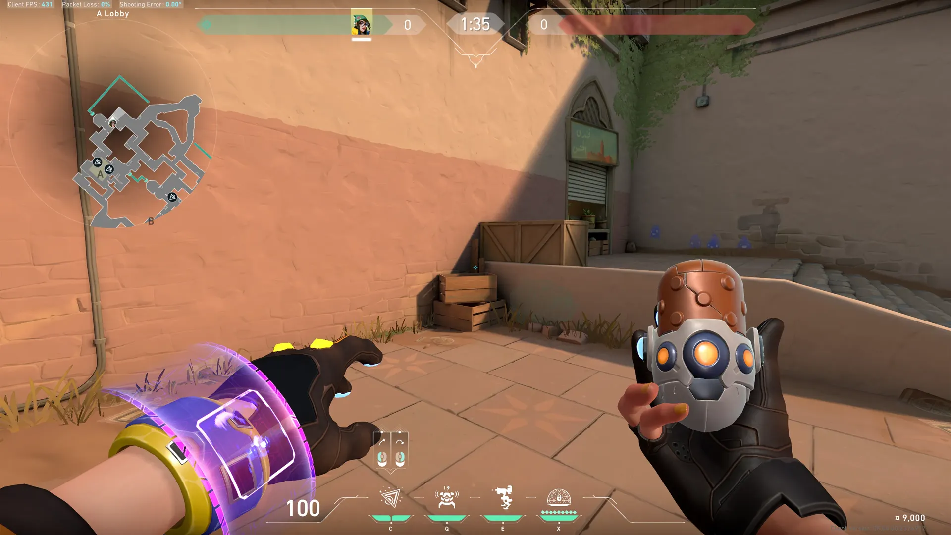 Killjoy Nanoswarm on Bind Attack Site A — step 1 of 3: Position — where to stand