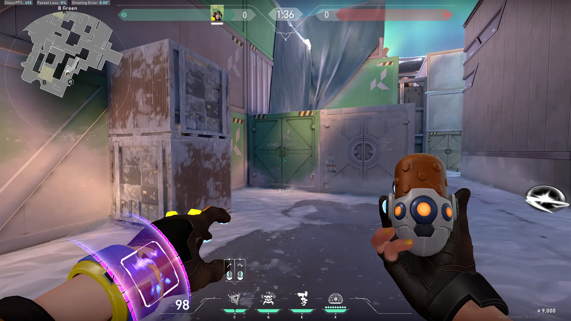Killjoy Nanoswarm on Icebox Attack Site B — step 1 of 3: Position — where to stand