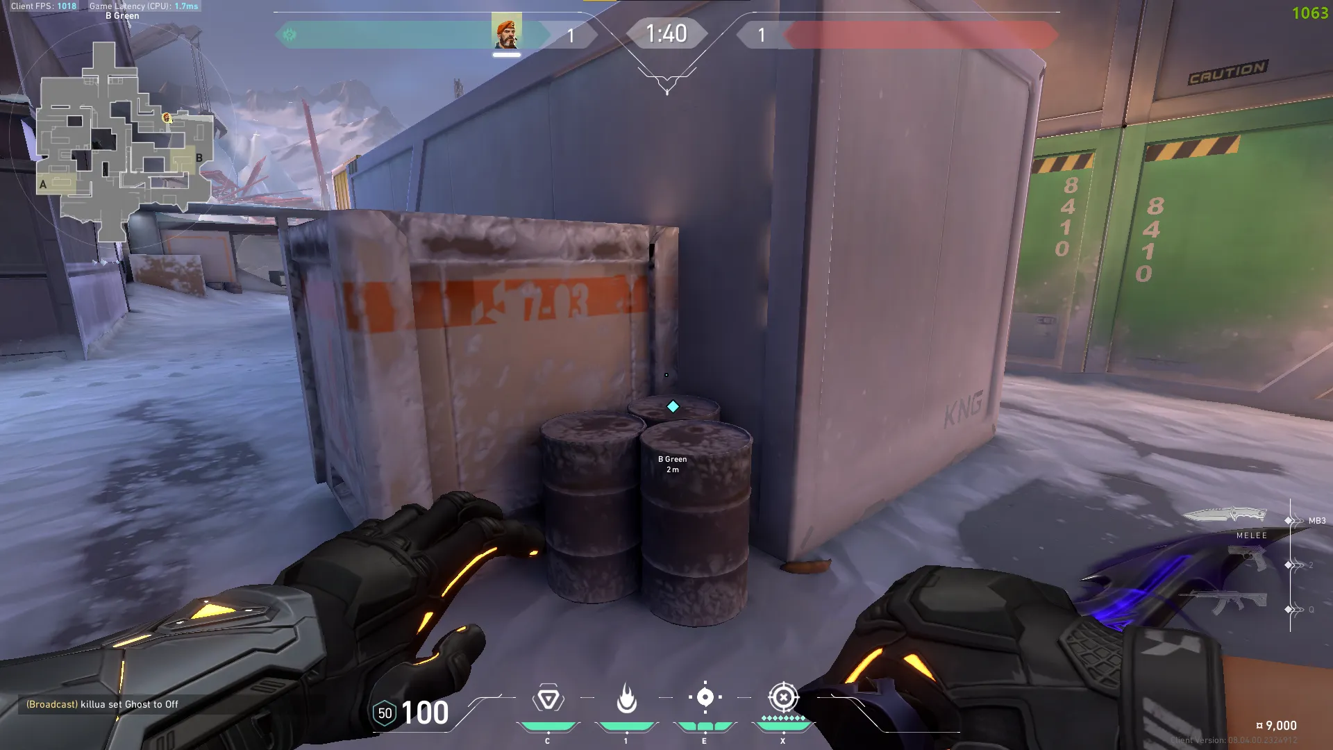 Brimstone Incendiary on Icebox Attack Site B — step 1 of 5: Position — where to stand