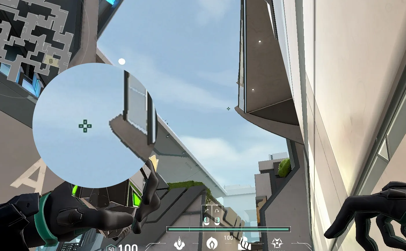 Viper Poison Cloud on Split Defense Site A — step 2 of 5: Aim — line up the shot