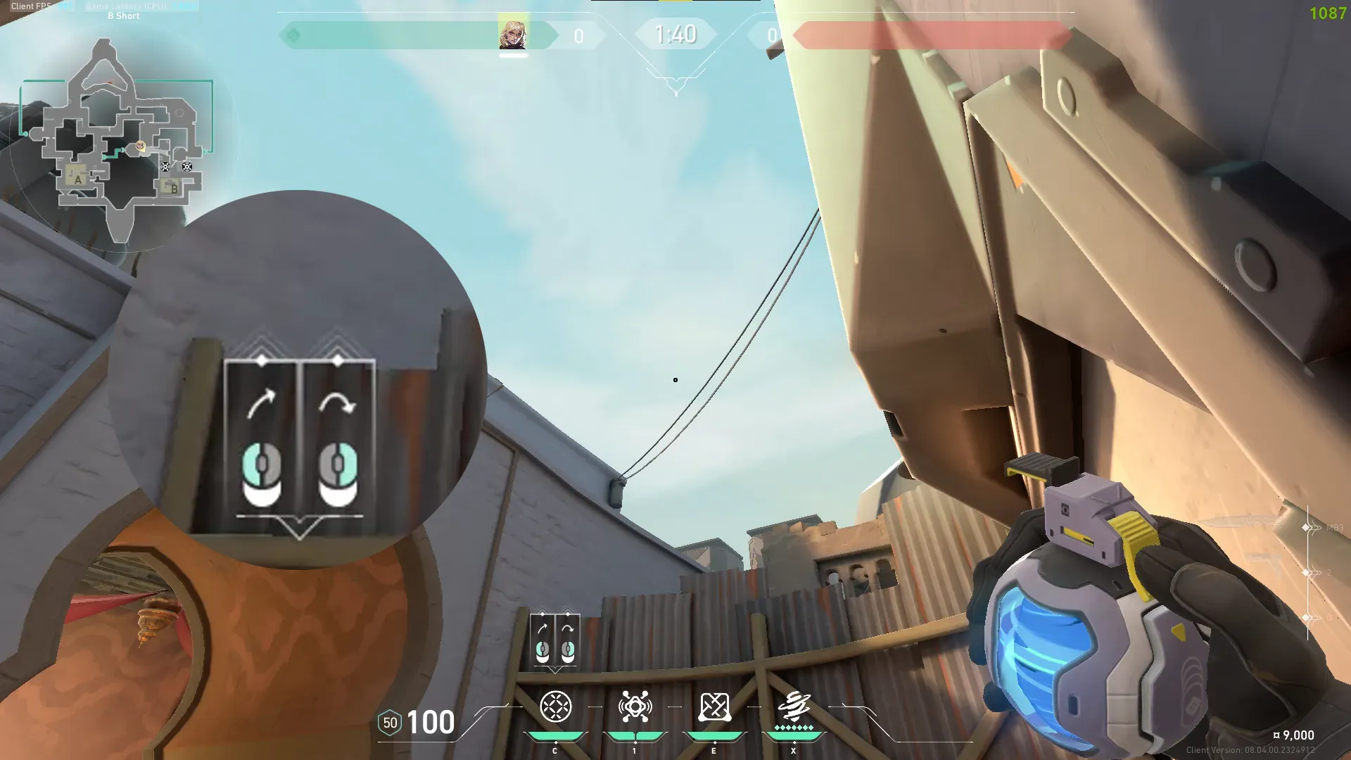 Deadlock GravNet on Bind Attack Site B — step 2 of 3: Aim — line up the shot