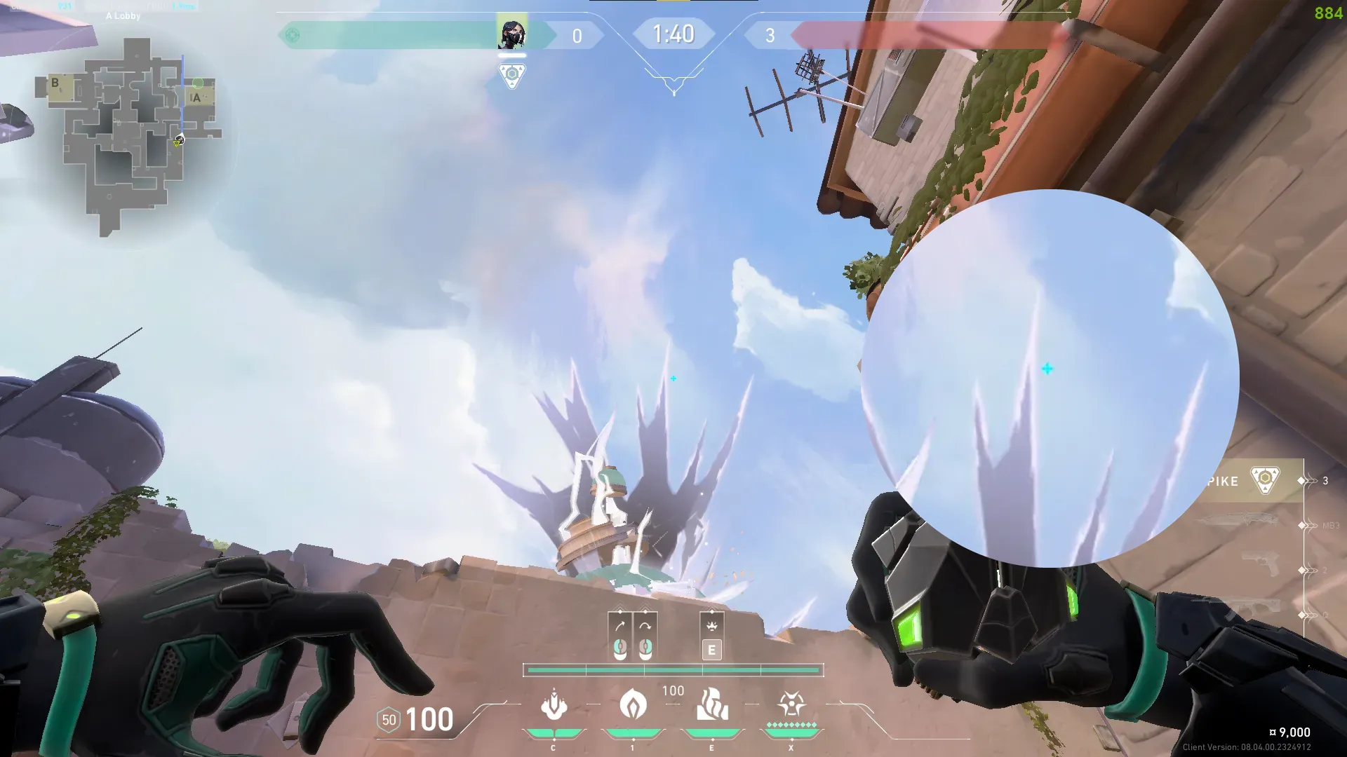 Viper Poison Cloud on Ascent Attack Site A — step 2 of 4: Aim — line up the shot