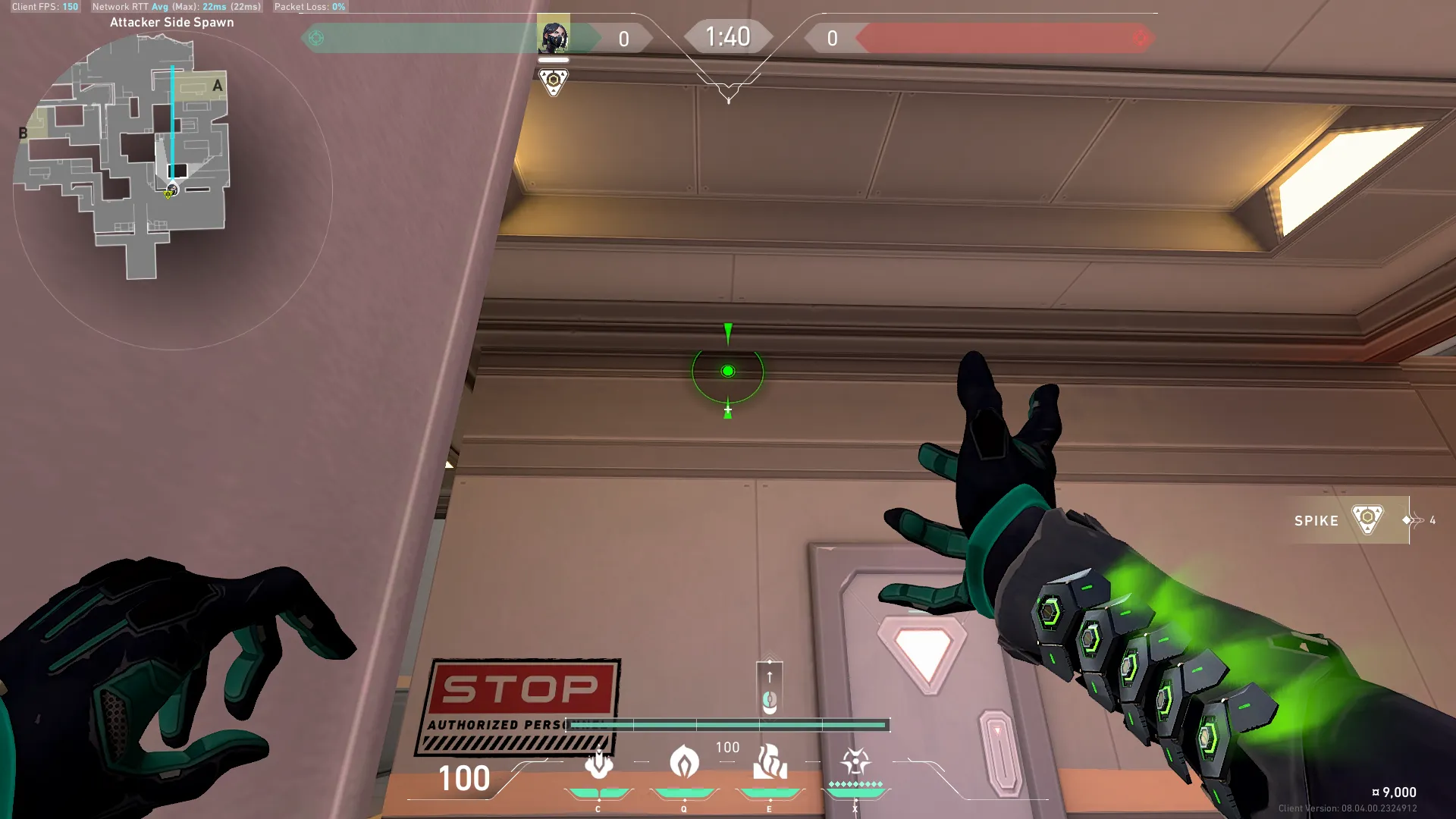 Viper Toxic Screen on Icebox Attack Site A — step 2 of 3: Aim — line up the shot