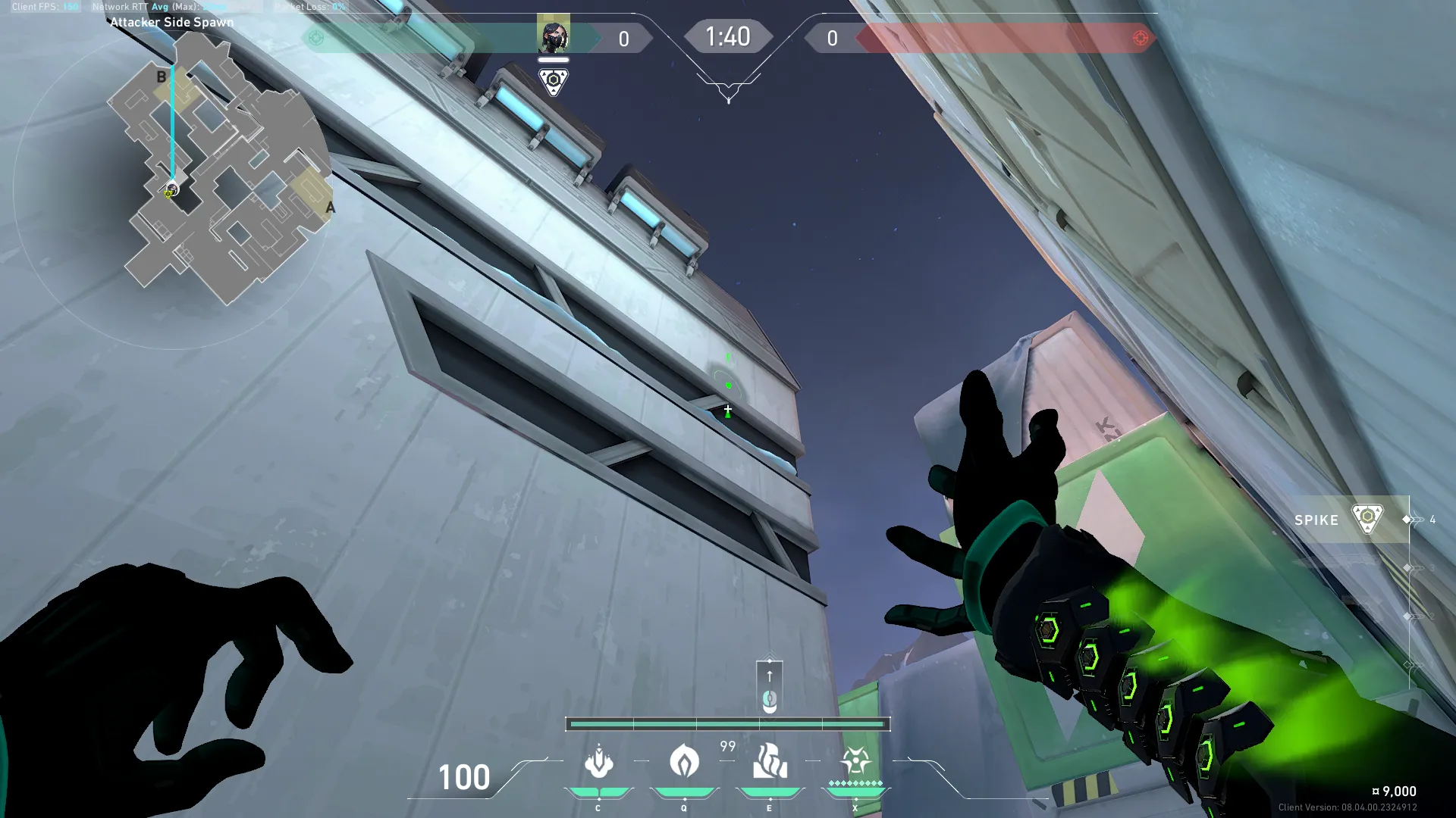 Viper Toxic Screen on Icebox Attack Site B — step 2 of 3: Aim — line up the shot
