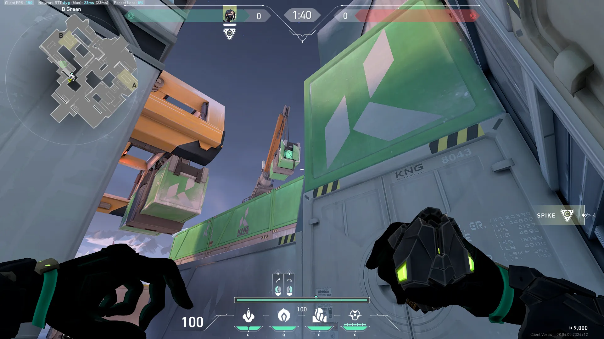 Viper Poison Cloud on Icebox Attack Site B — step 2 of 3: Aim — line up the shot