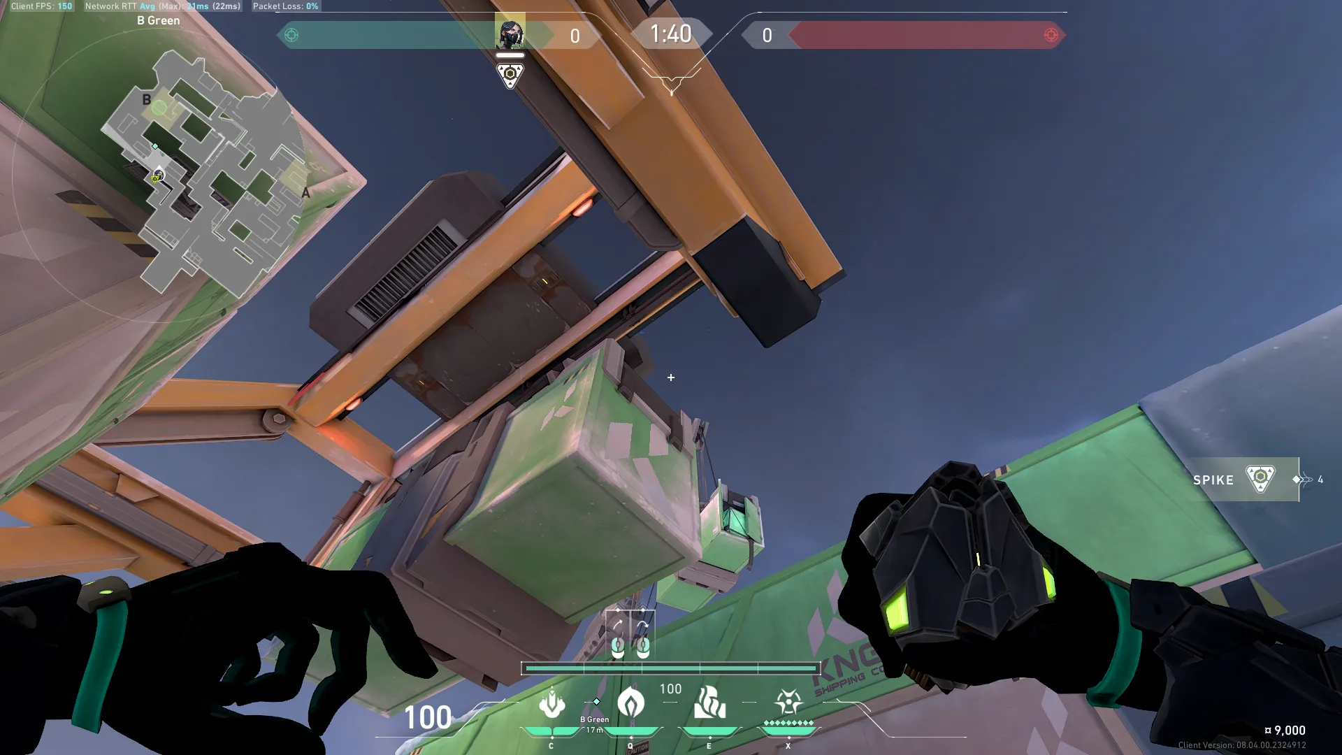 Viper Poison Cloud on Icebox Attack Site B — step 2 of 3: Aim — line up the shot