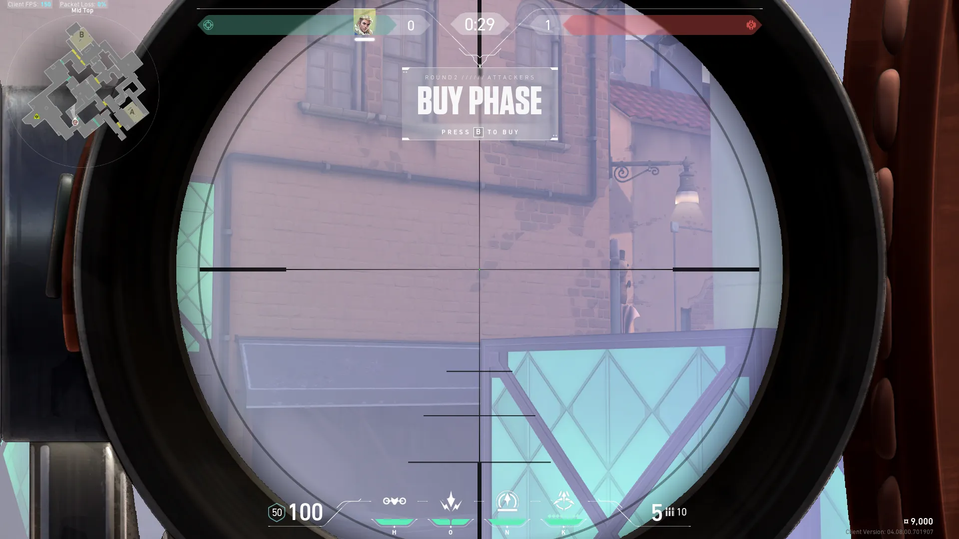 Sova Recon Bolt on Ascent Attack Mid — step 2 of 4: Aim — line up the shot
