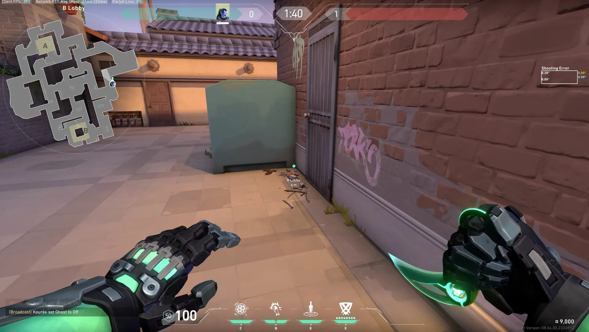 KAY/O Zero_Point on Sunset Attack Site B — step 1 of 5: Position — where to stand