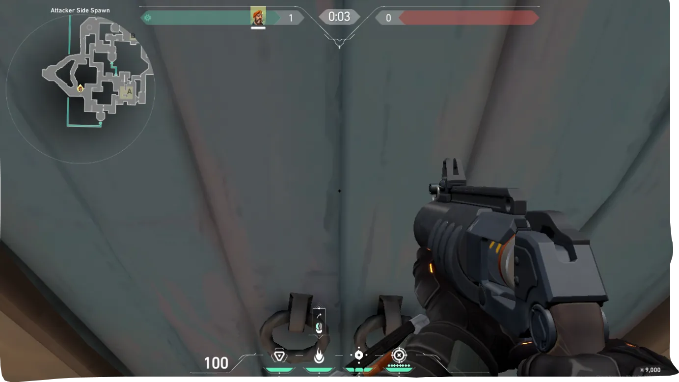 Brimstone Incendiary on Bind Attack Site A — step 1 of 3: Position — where to stand