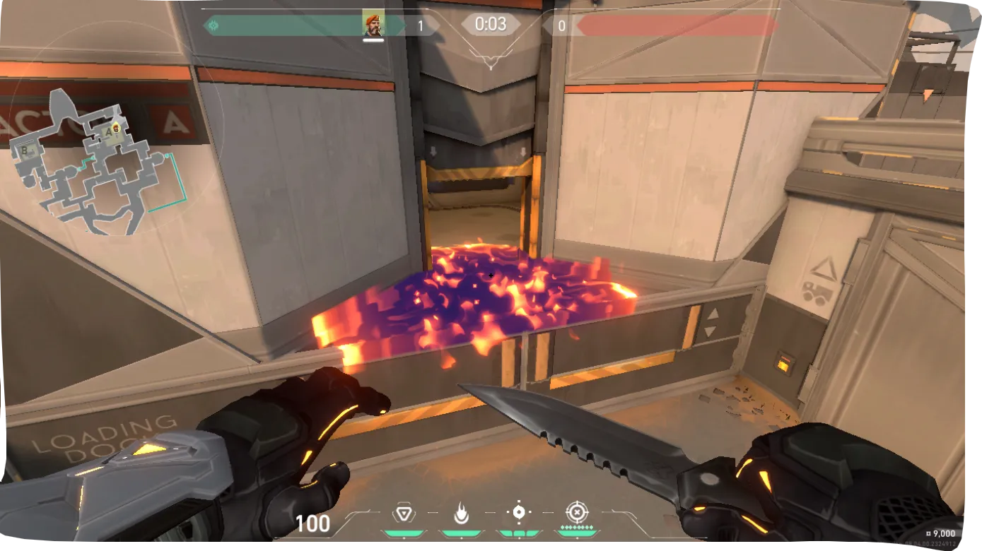 Brimstone Incendiary on Bind Attack Site A — step 3 of 3: Result