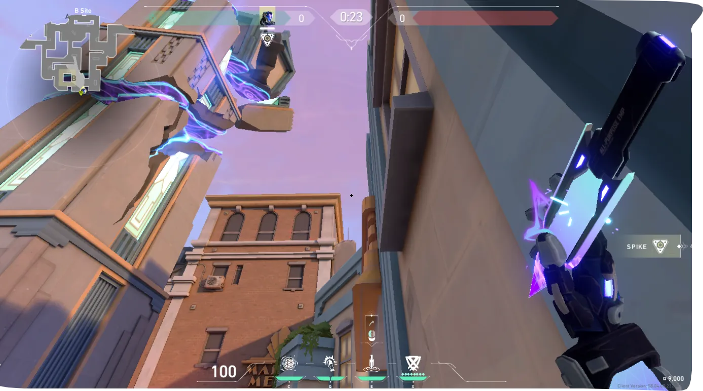 KAY/O Zero_Point on Sunset Defense Site A — step 3 of 4: Aim — line up the shot