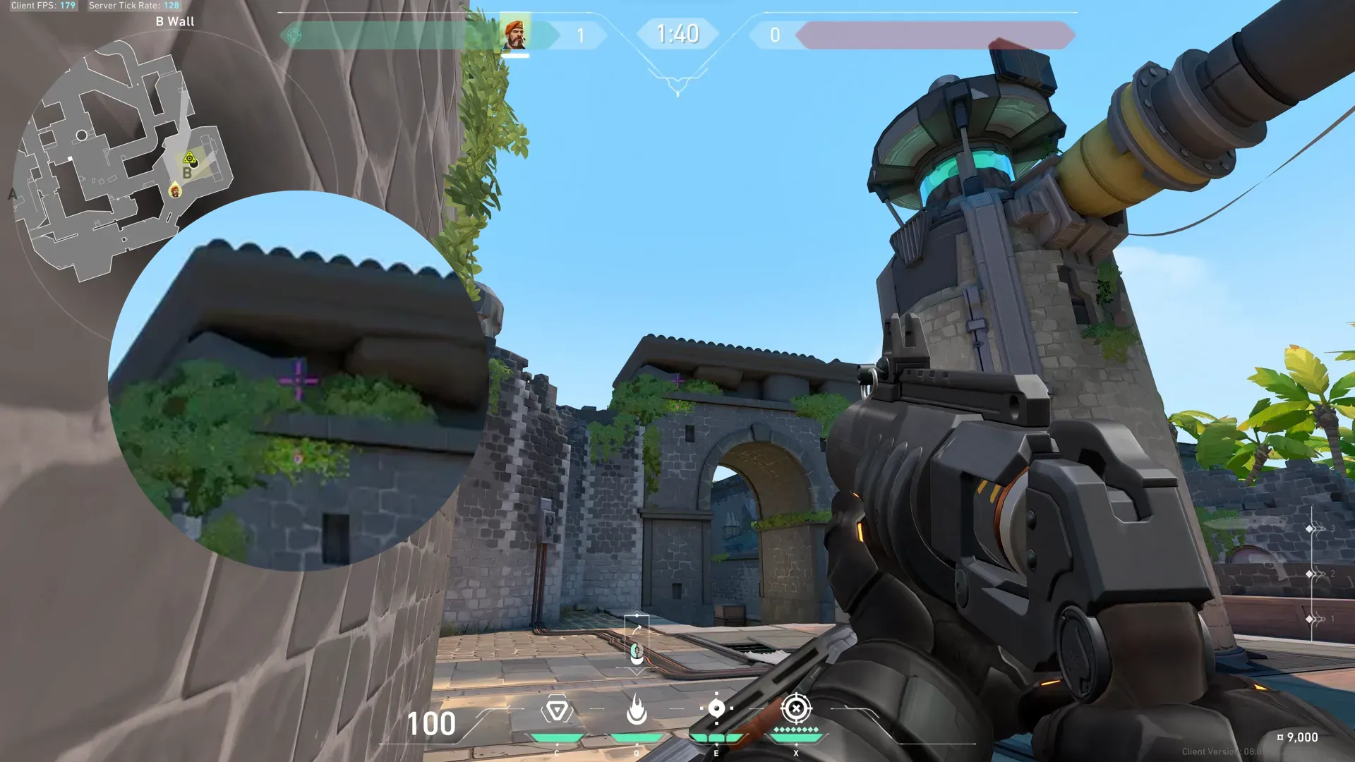 Brimstone Incendiary on Breeze Defense Site B — step 2 of 3: Aim — line up the shot