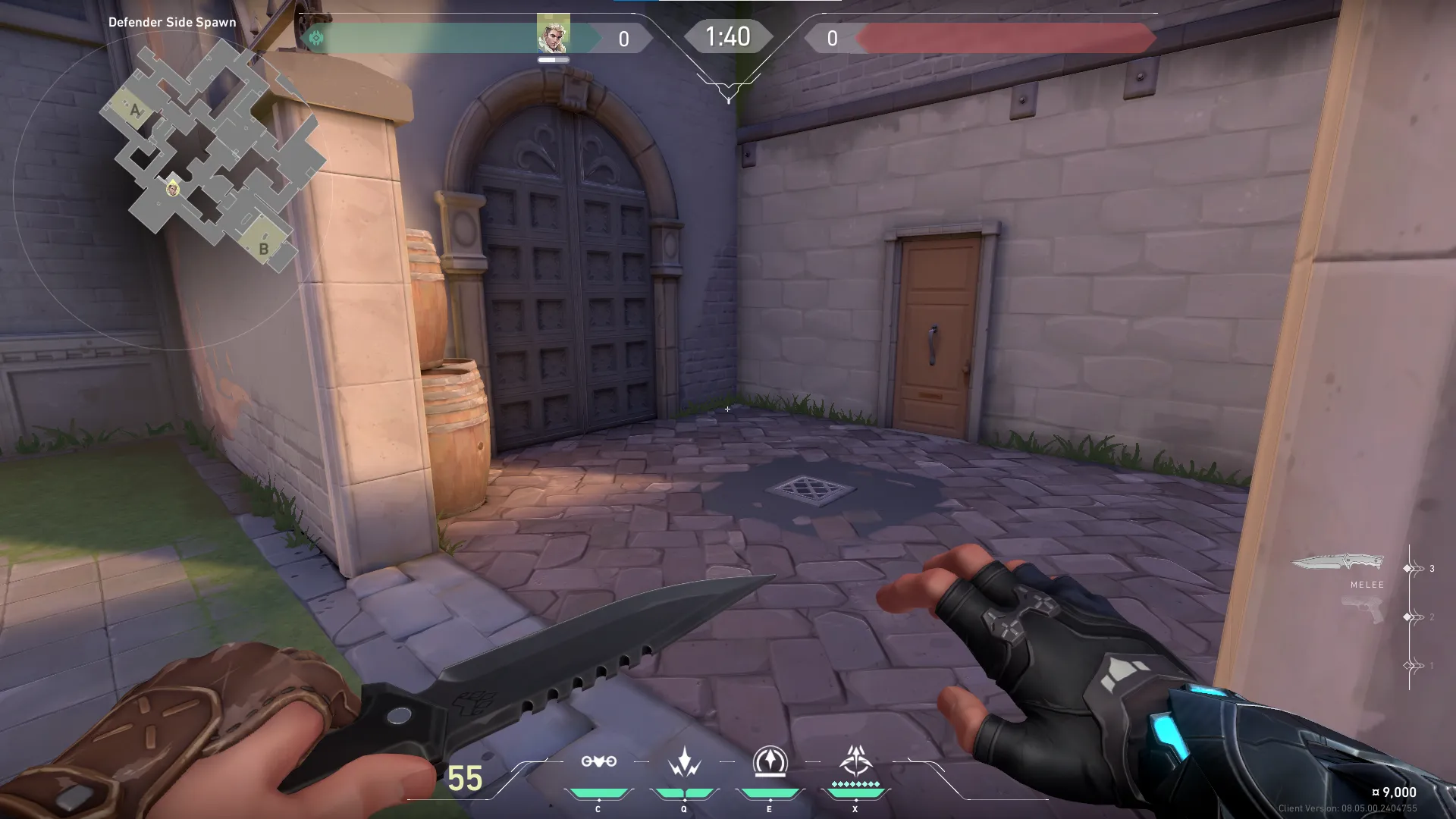 Sova Recon Bolt on Ascent Defense Site B — step 1 of 3: Position — where to stand