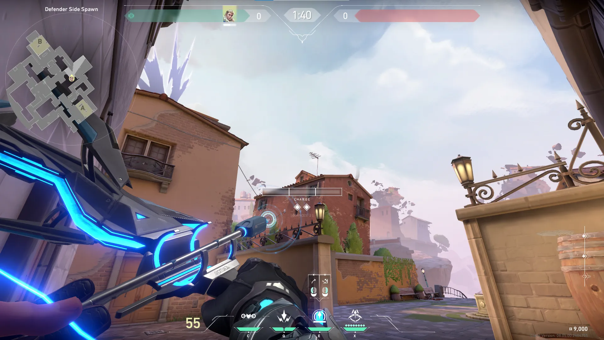 Sova Recon Bolt on Ascent Defense Site B — step 2 of 3: Aim — line up the shot