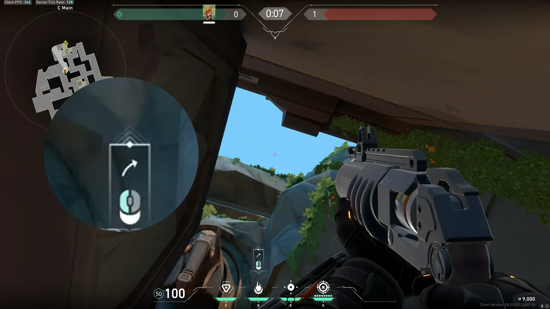 Brimstone Incendiary on Lotus Attack Site C — step 3 of 4: Aim — line up the shot