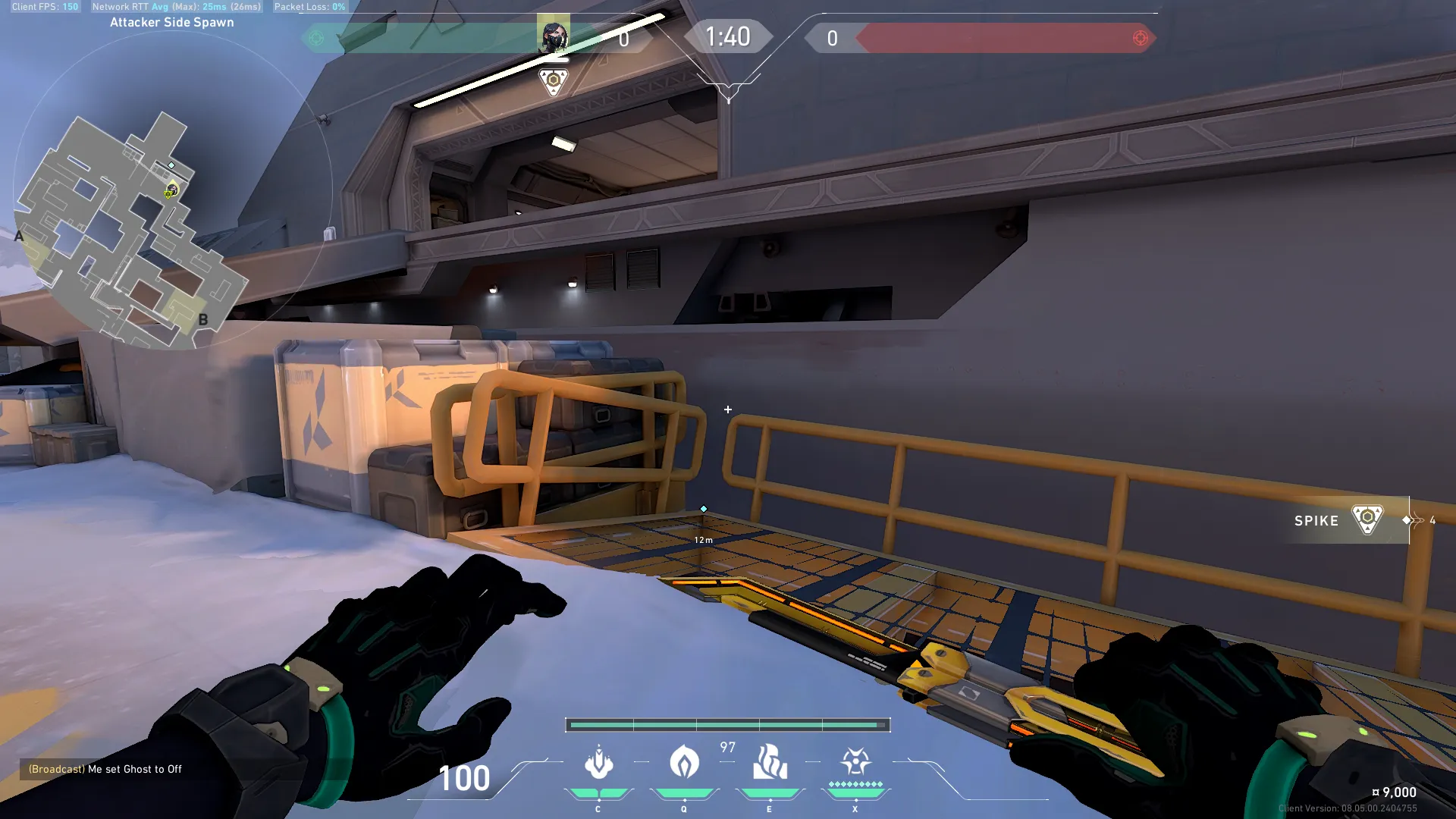 Mid Top From CT Spawn 2 — Viper lineup on Icebox