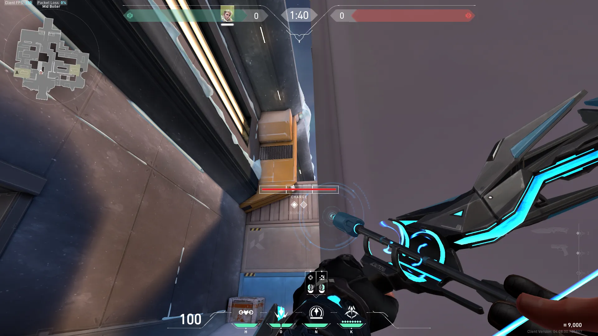 Sova Recon Bolt on Icebox Defense Mid — step 2 of 3: Aim — line up the shot