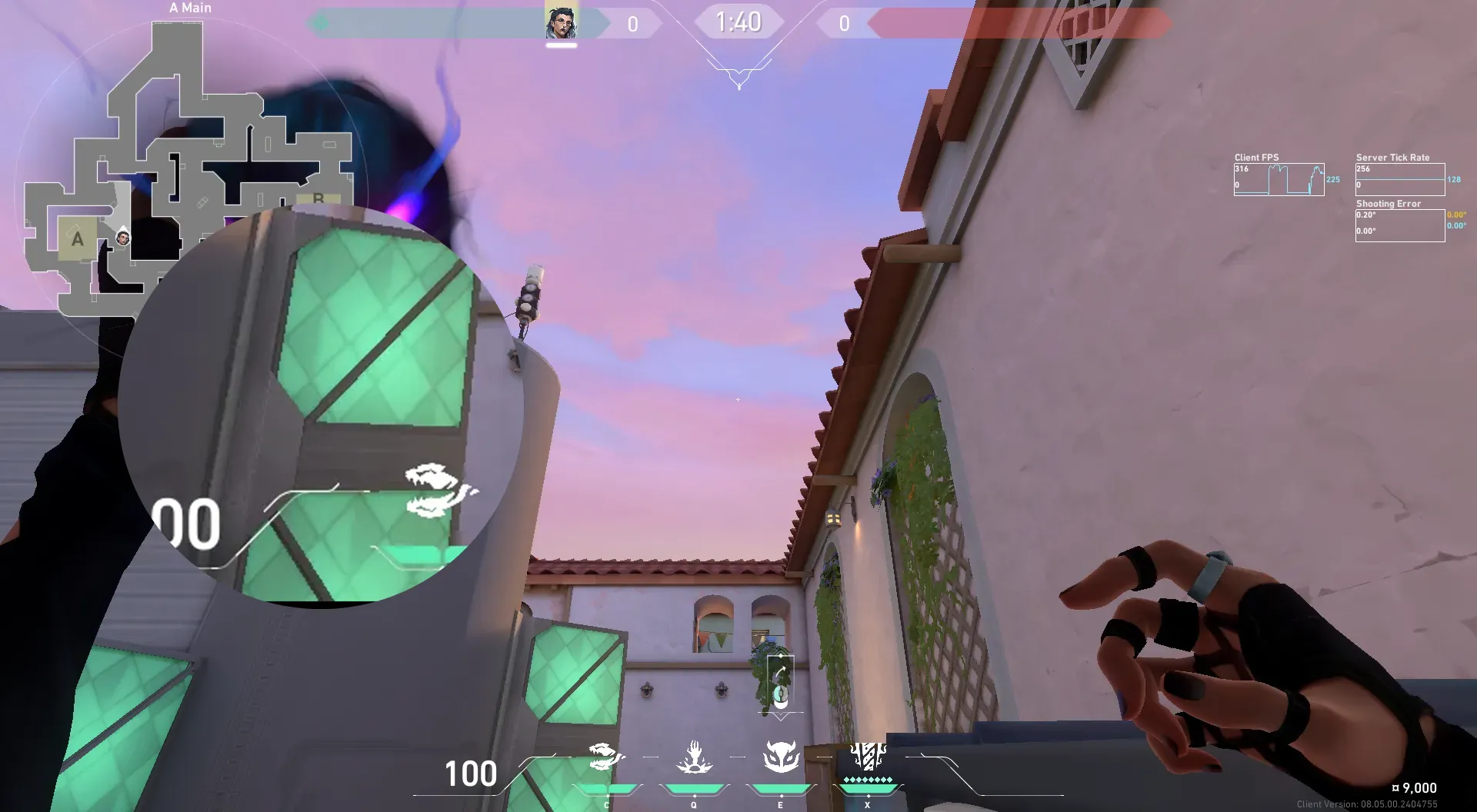 Fade Haunt on Sunset Defense Site A — step 2 of 3: Aim — line up the shot