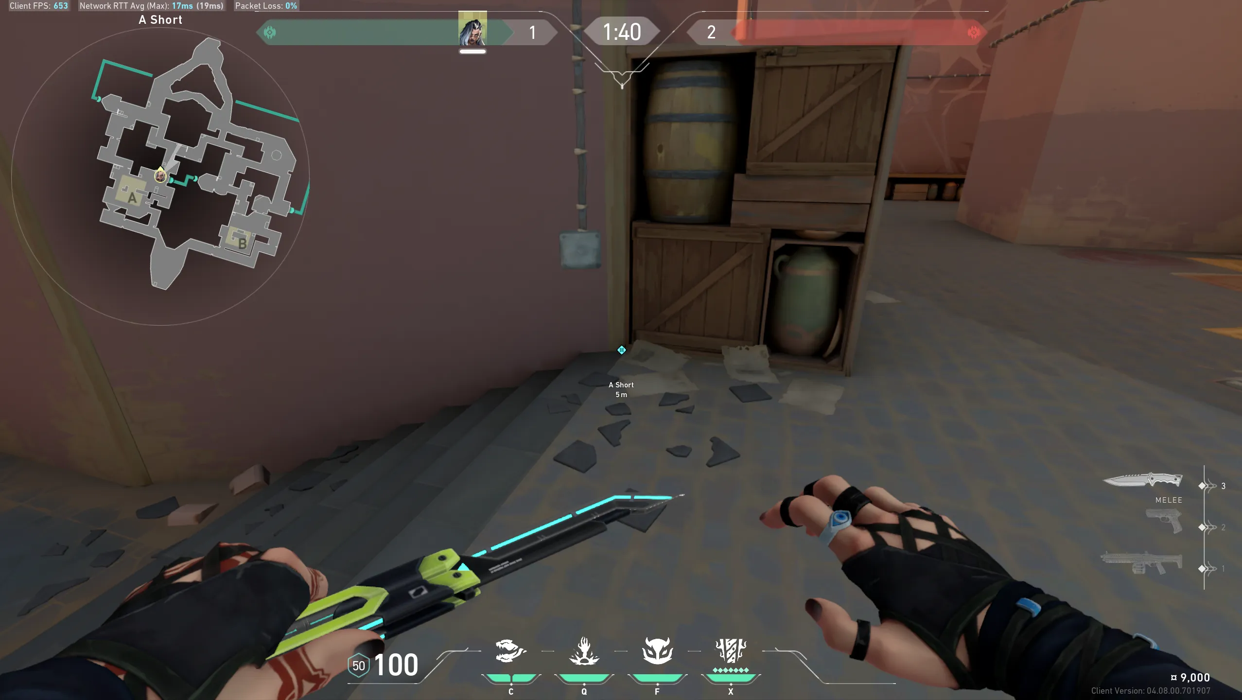 Fade Haunt on Bind Defense Site A — step 1 of 3: Position — where to stand