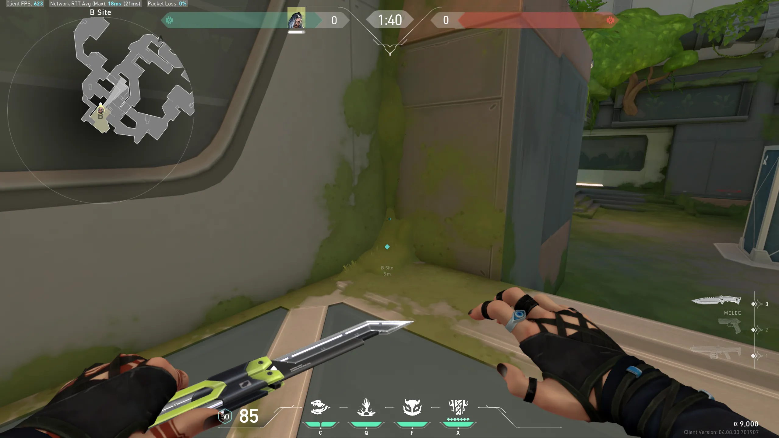 Fade Haunt on Fracture Defense Site B — step 1 of 3: Position — where to stand