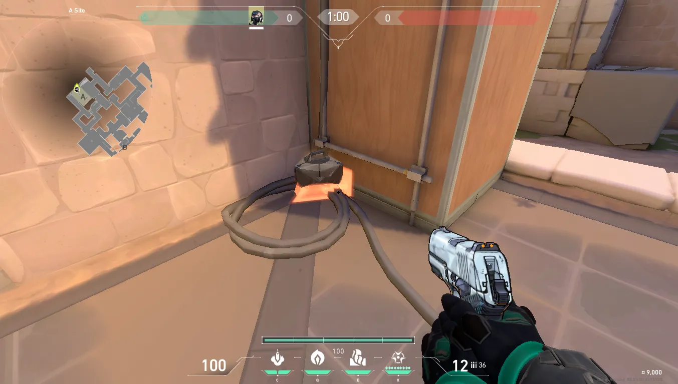Viper Snake Bite on Ascent Defense Site A — step 1 of 5: Position — where to stand