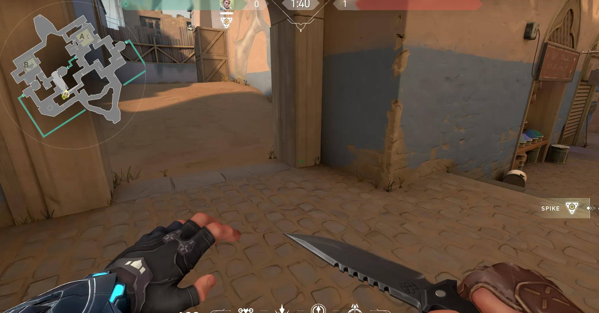 Sova Recon Bolt on Bind Attack Site B — step 1 of 3: Position — where to stand
