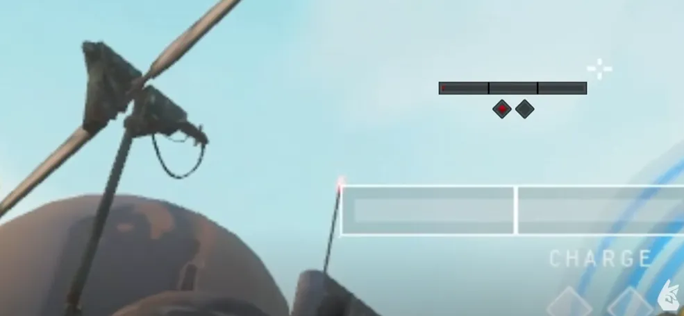 Sova Recon Bolt on Bind Attack Site B — step 2 of 3: Aim — line up the shot