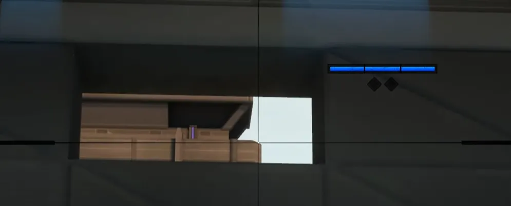 Sova Recon Bolt on Bind Defense Site B — step 2 of 3: Aim — line up the shot