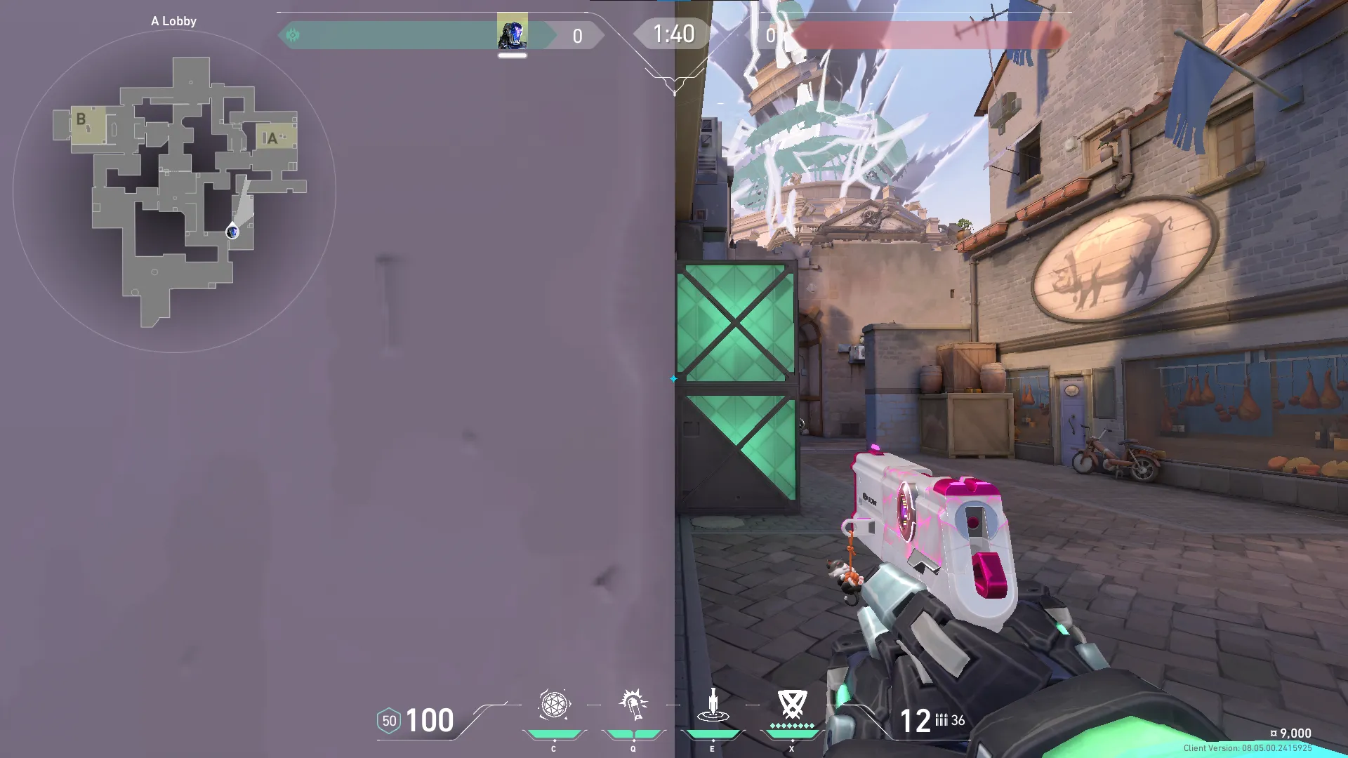 KAY/O Flash_Drive on Ascent Attack Site A — step 2 of 4: Aim — line up the shot
