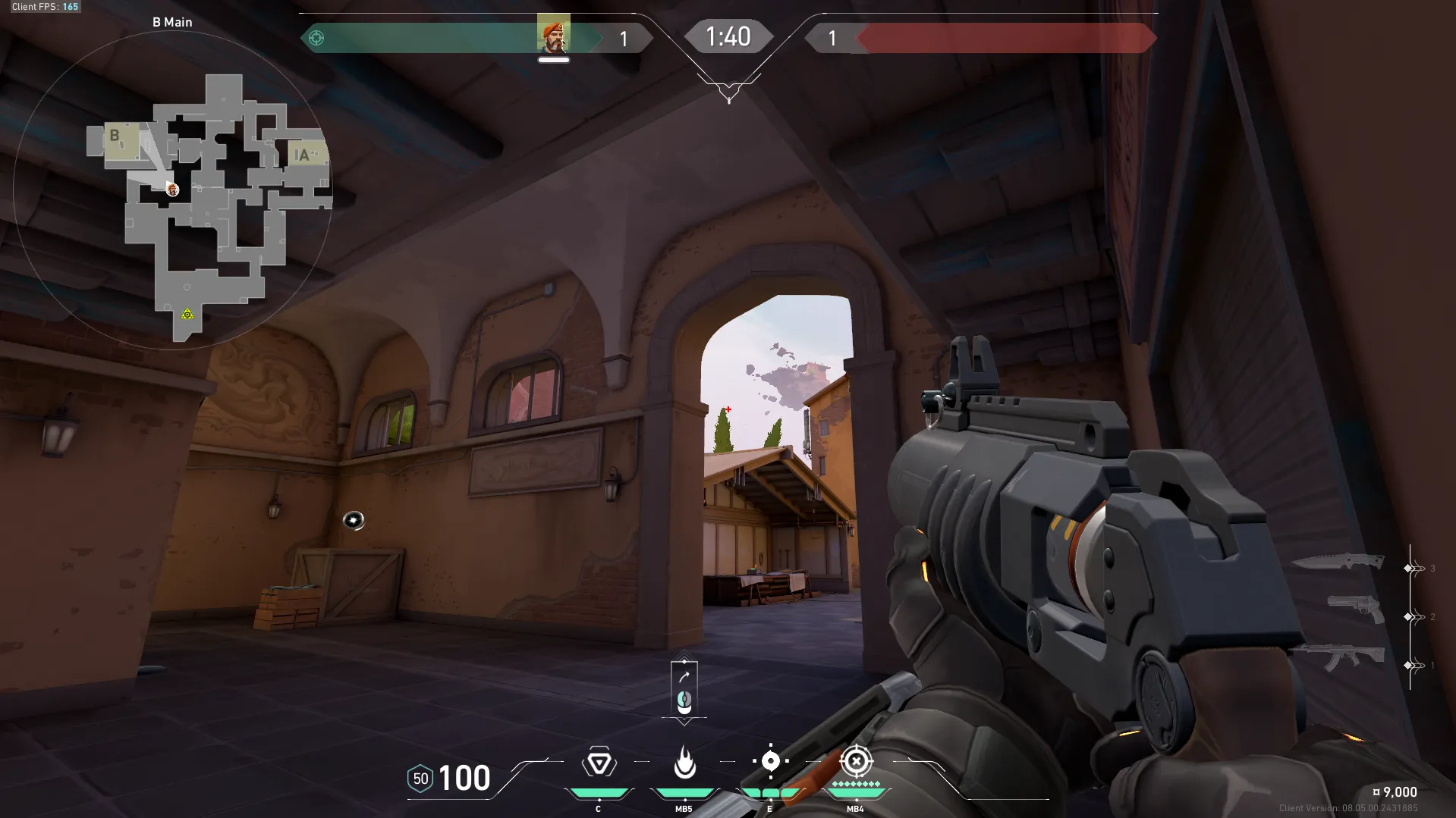 Brimstone Incendiary on Ascent Attack Site B — step 2 of 3: Aim — line up the shot