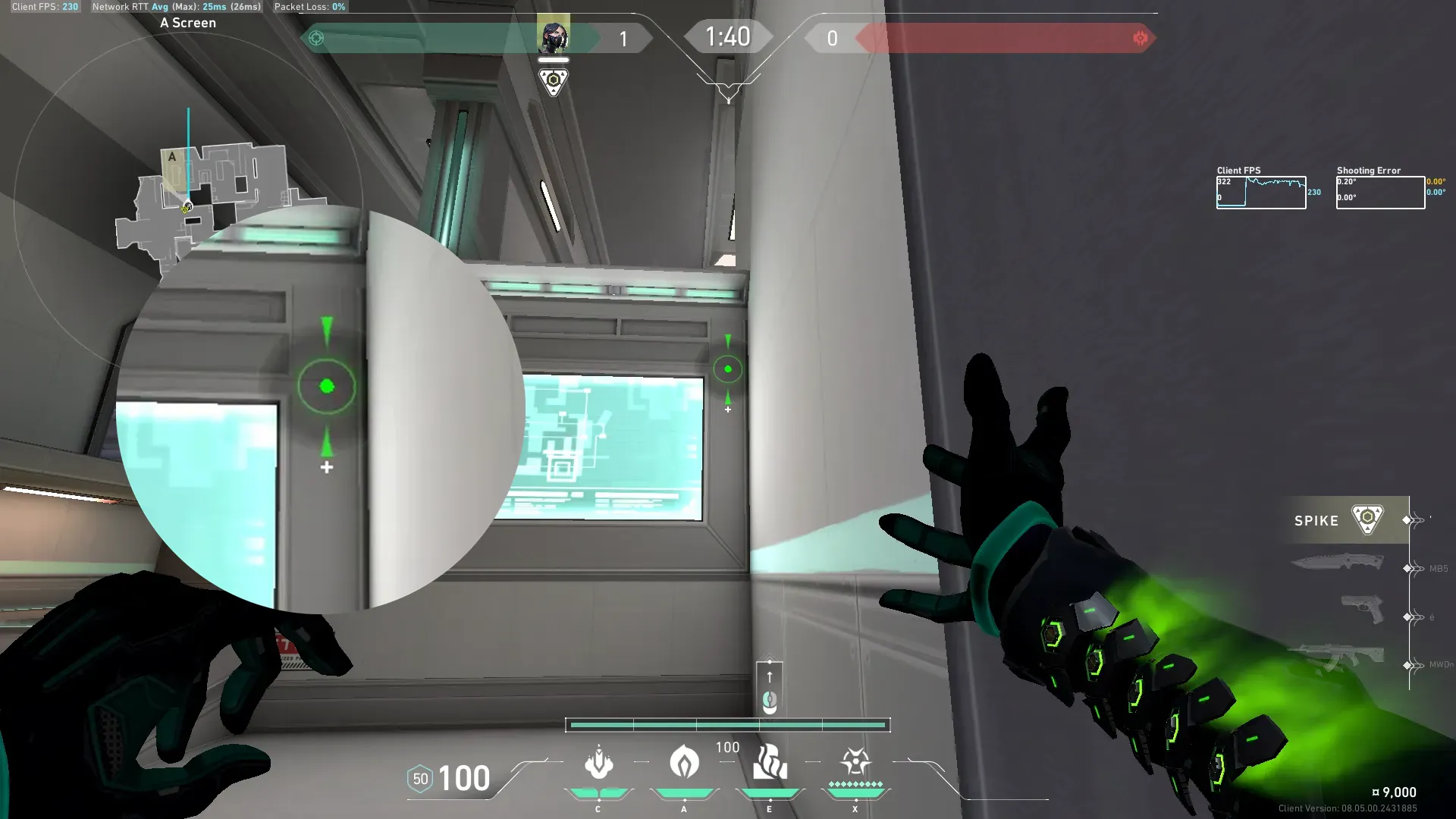 Viper Toxic Screen on Icebox Defense Site A — step 3 of 4: Aim — line up the shot