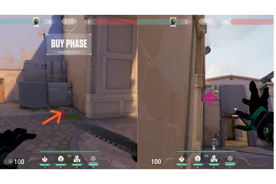 Viper Toxic Screen on Ascent Defense Site A — step 1 of 3: Position — where to stand