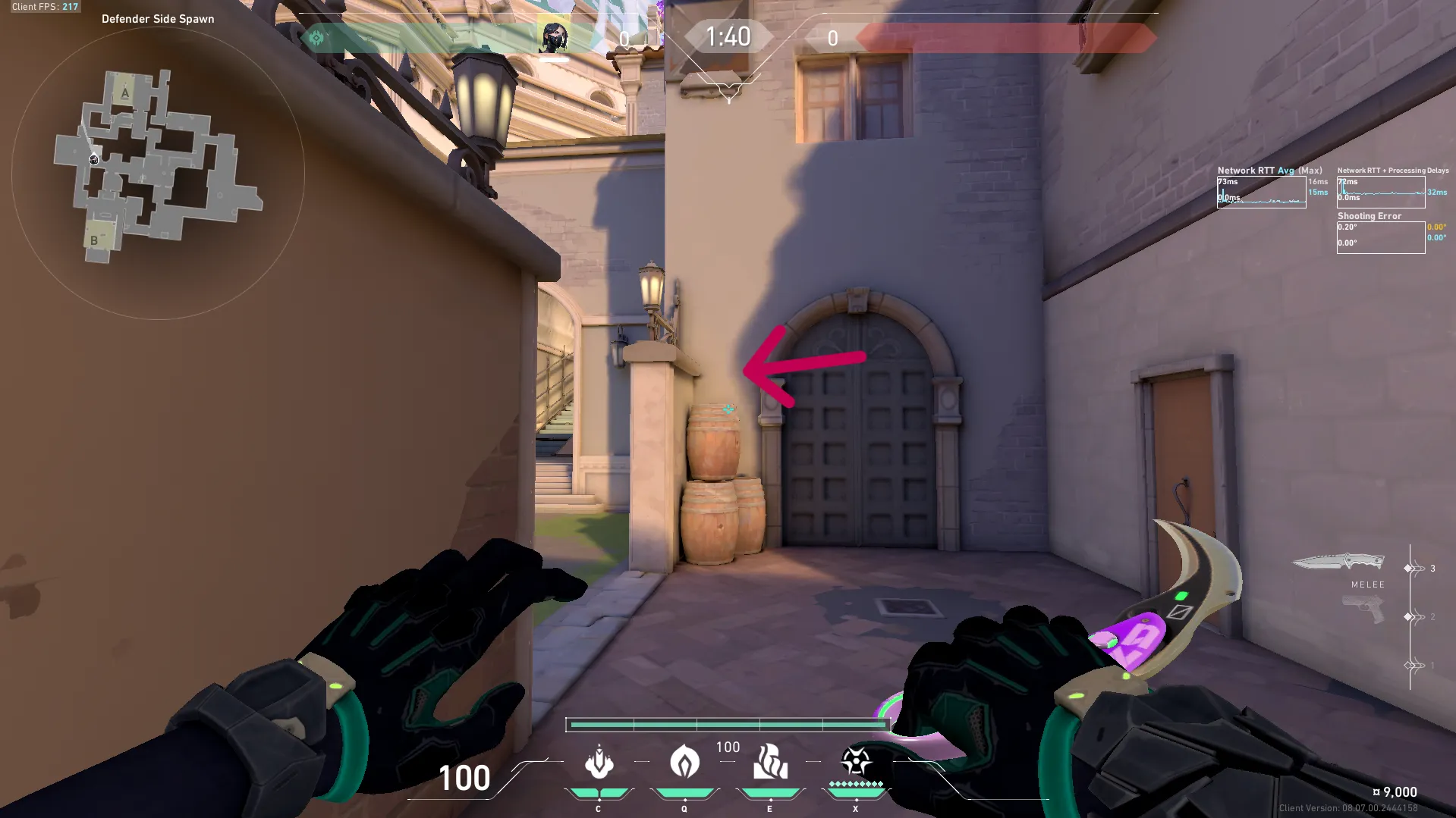 Viper Toxic Screen on Ascent Defense Site A — step 2 of 3: Aim — line up the shot