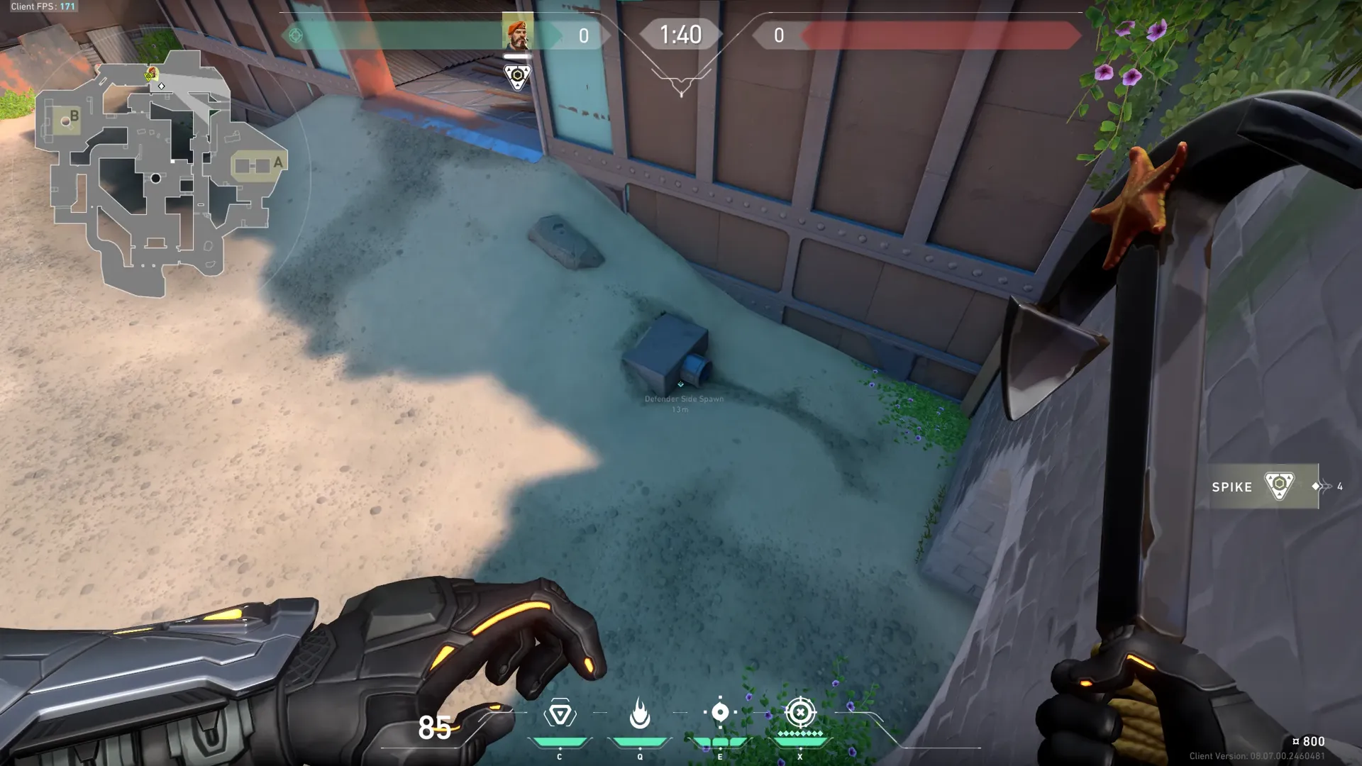 Brimstone Incendiary on Breeze Defense Site B — step 1 of 3: Position — where to stand