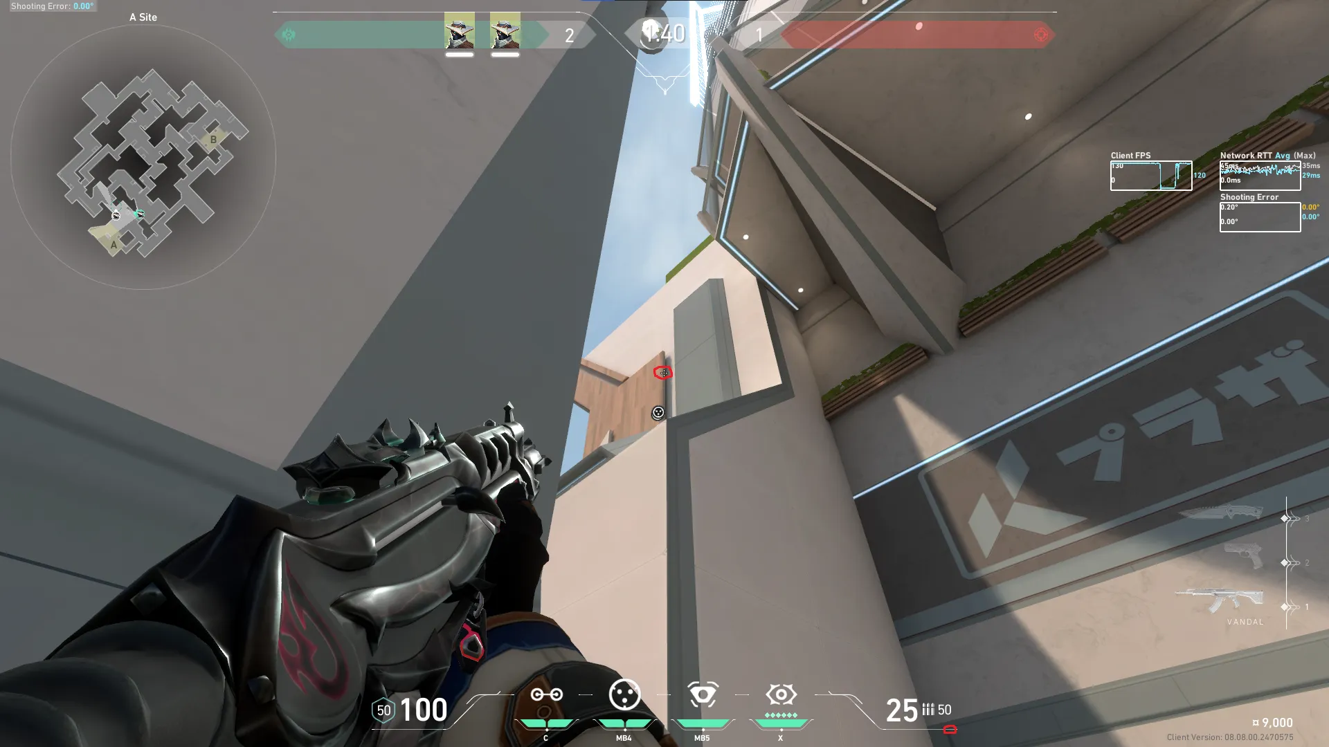 Cypher Cyber Cage on Split Defense Site A — step 2 of 3: Aim — line up the shot