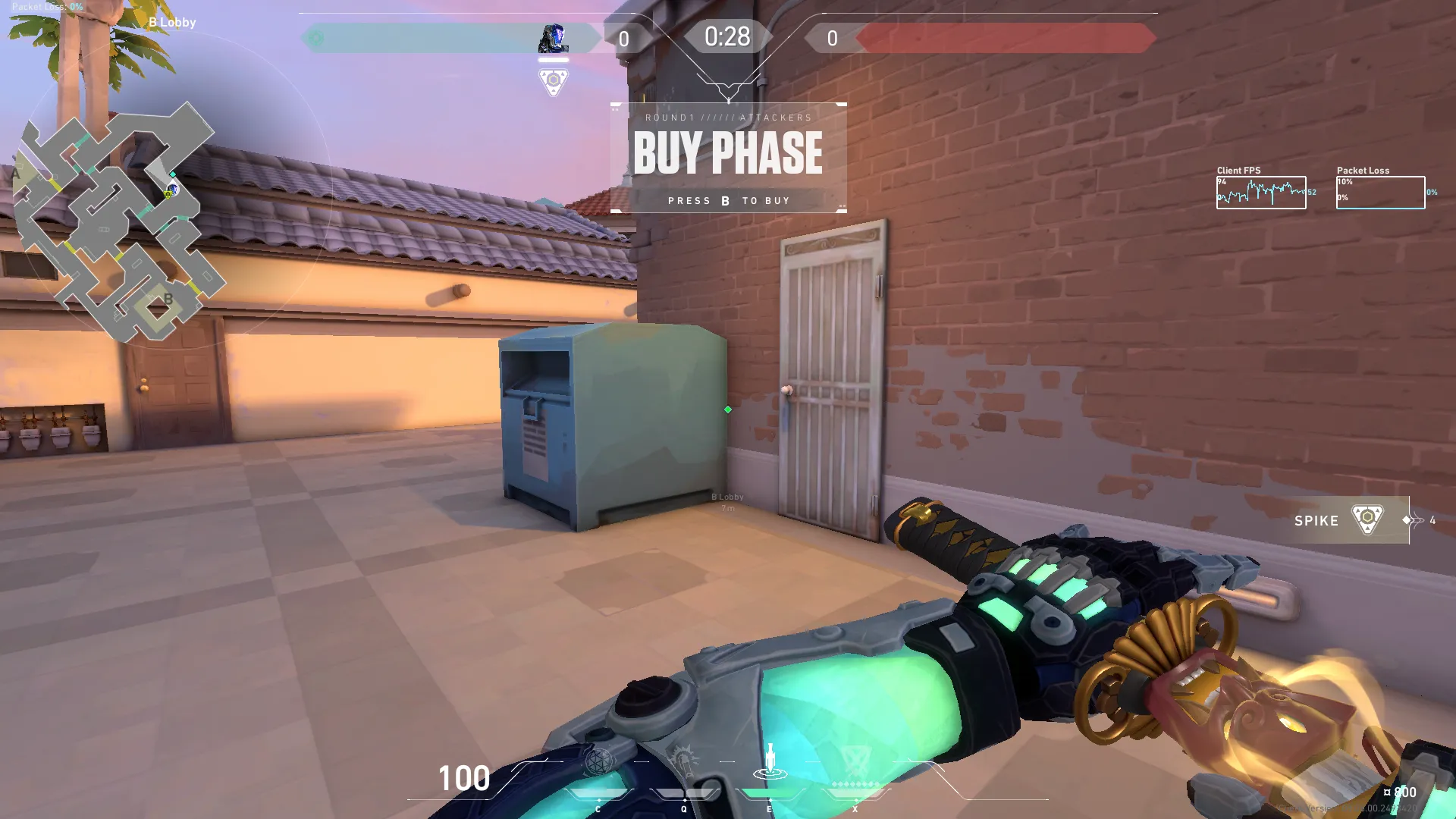 KAY/O Zero_Point on Sunset Attack Site B — step 1 of 4: Position — where to stand