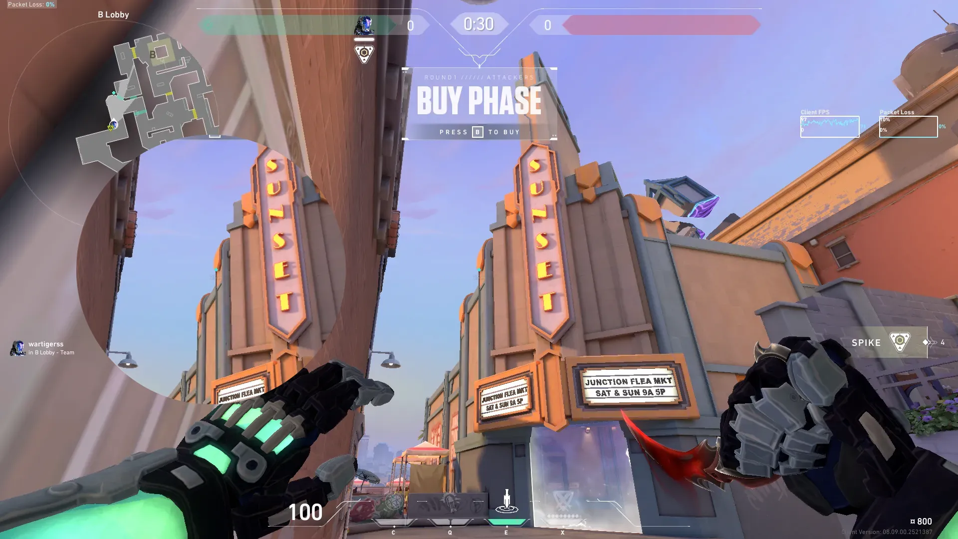 KAY/O Zero_Point on Sunset Attack Site B — step 2 of 4: Aim — line up the shot