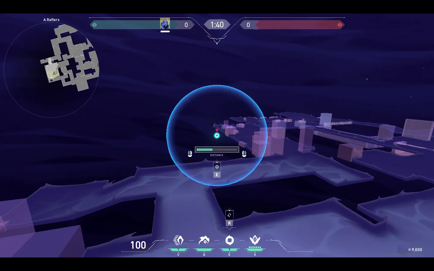 Omen Dark Cover on Ascent Defense Site A — step 1 of 4: Position — where to stand