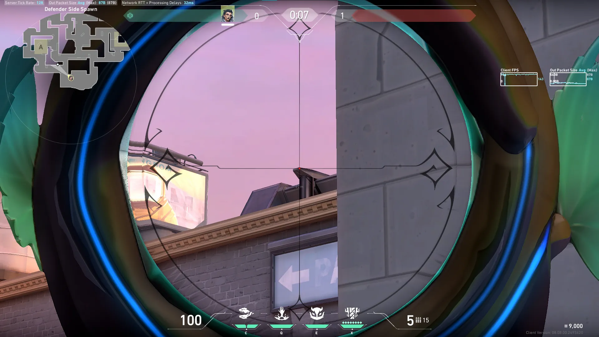 Fade Haunt on Sunset Defense Site A — step 2 of 6: Aim — line up the shot