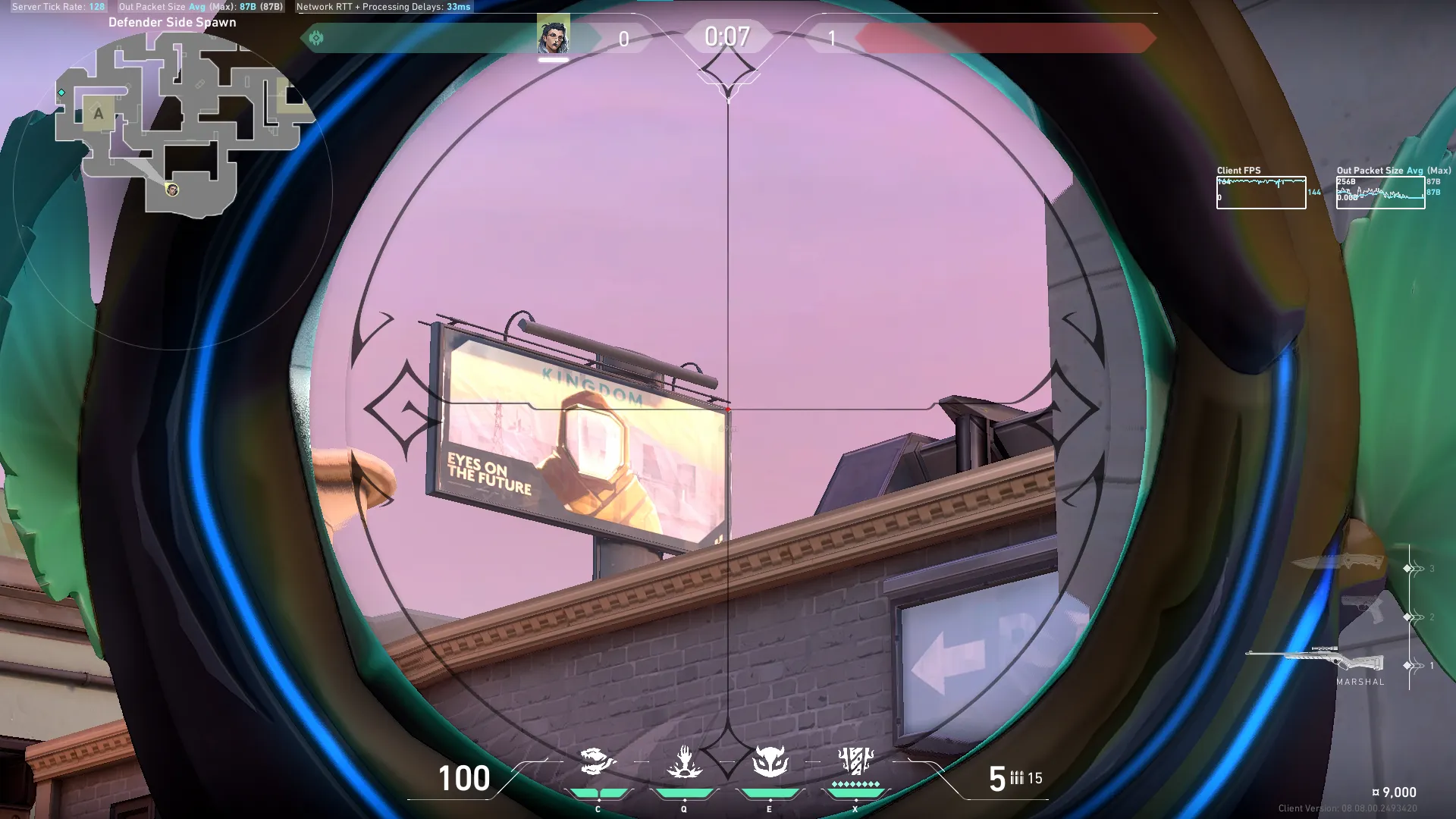 Fade Haunt on Sunset Defense Site A — step 2 of 5: Aim — line up the shot