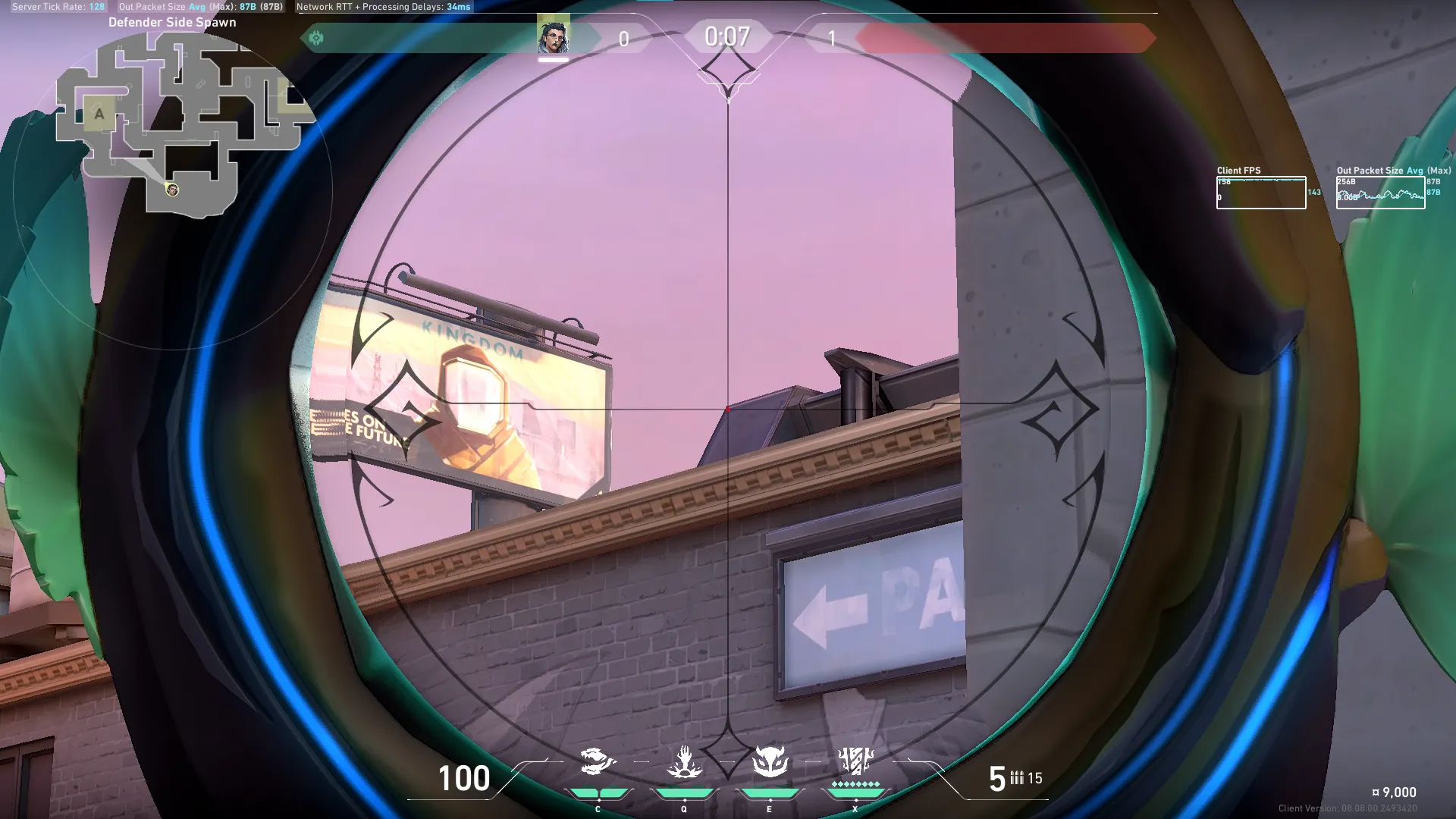 Fade Haunt on Sunset Defense Site A — step 3 of 5: Aim — line up the shot