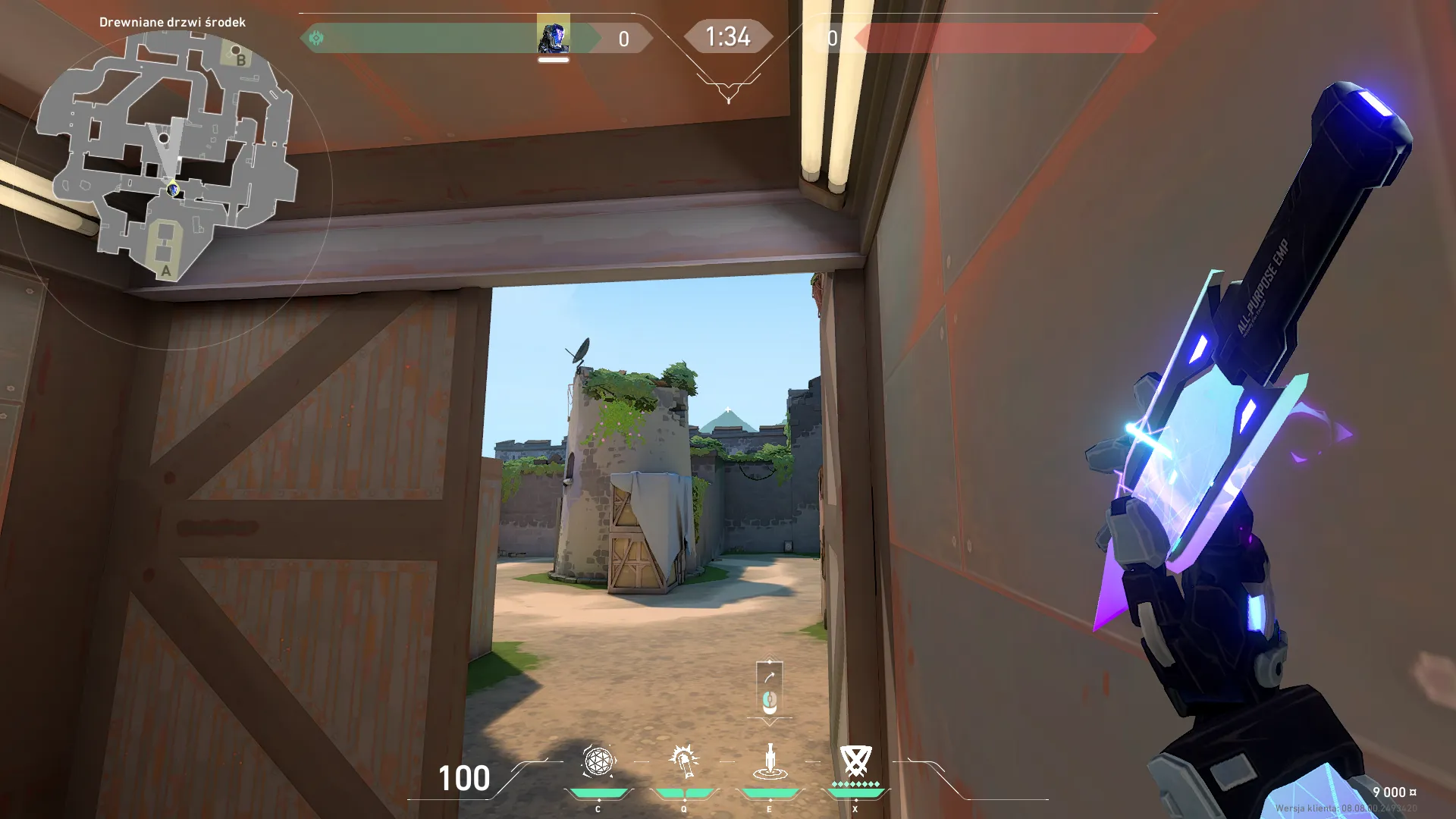 KAY/O Zero_Point on Breeze Defense Site B — step 2 of 3: Aim — line up the shot