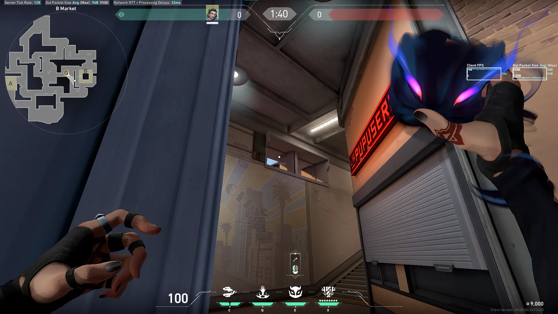 Fade Haunt on Sunset Defense Site B — step 2 of 4: Aim — line up the shot