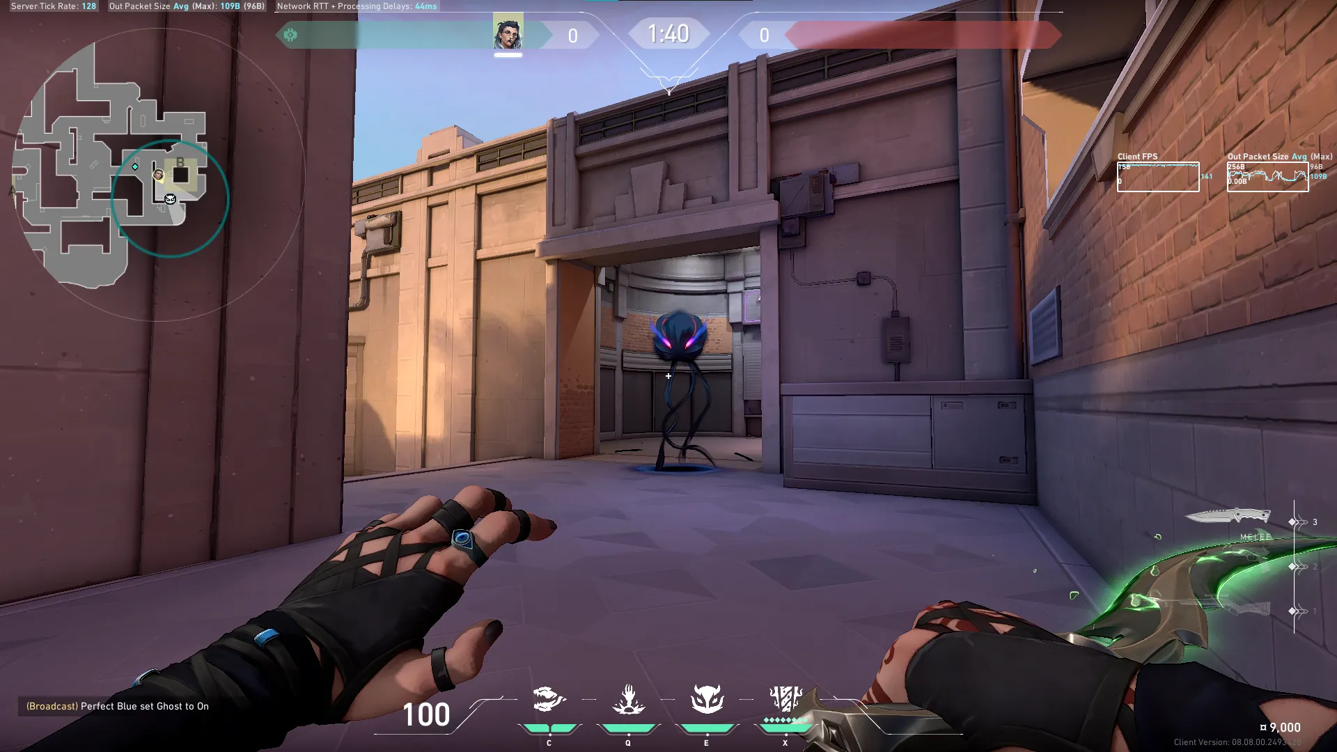 Fade Haunt on Sunset Defense Site B — step 3 of 4: Aim — line up the shot