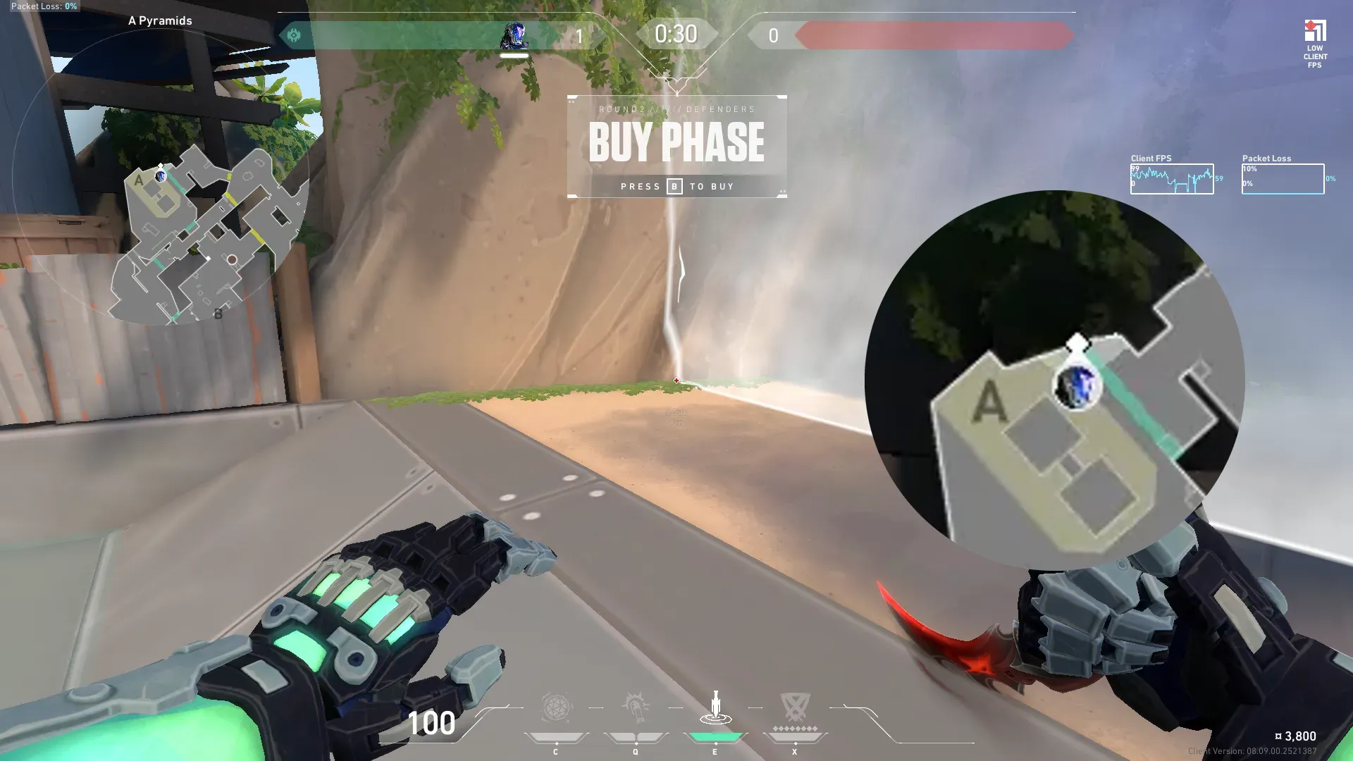 KAY/O Zero_Point on Breeze Defense Site B — step 1 of 3: Position — where to stand