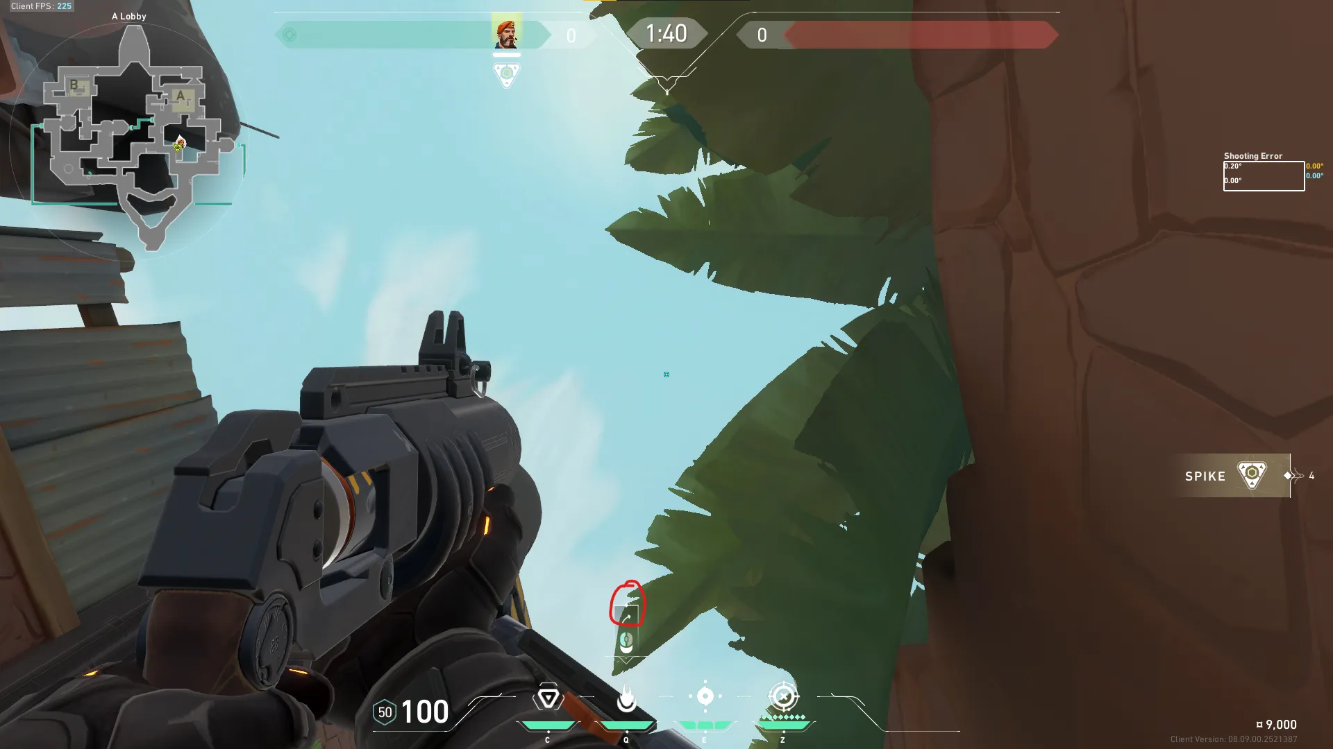 Brimstone Incendiary on Bind Attack Site A — step 2 of 3: Aim — line up the shot