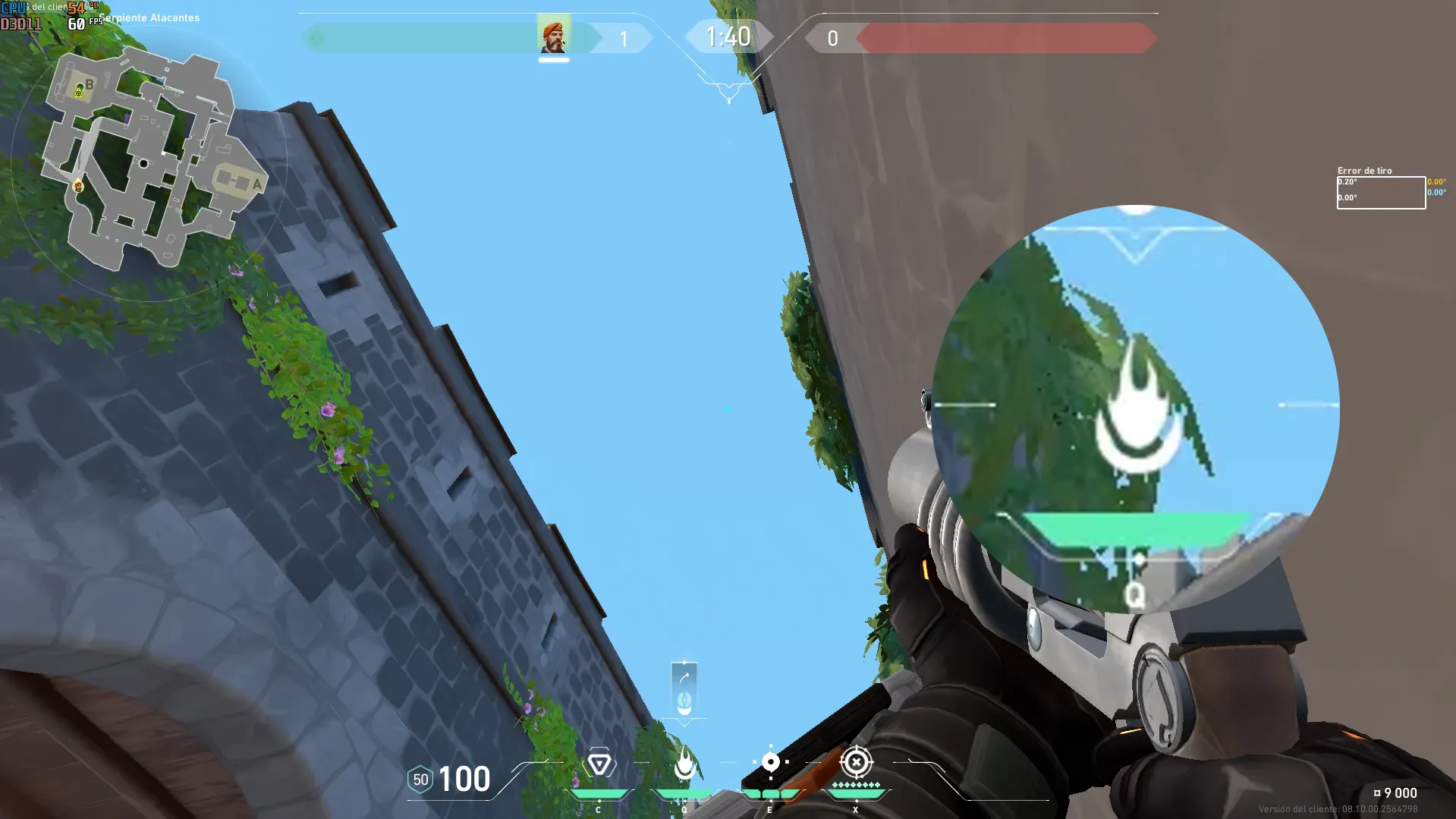 Brimstone Incendiary on Breeze Attack Site B — step 3 of 4: Aim — line up the shot