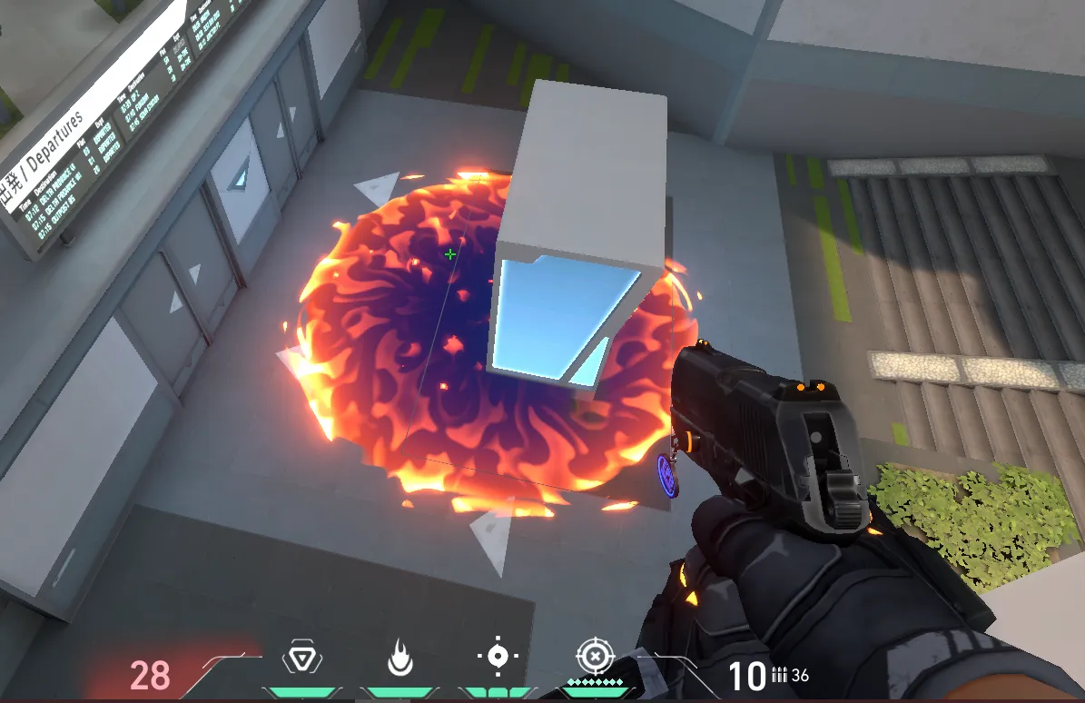 Brimstone Incendiary on Split Attack Site A — step 3 of 3: Result