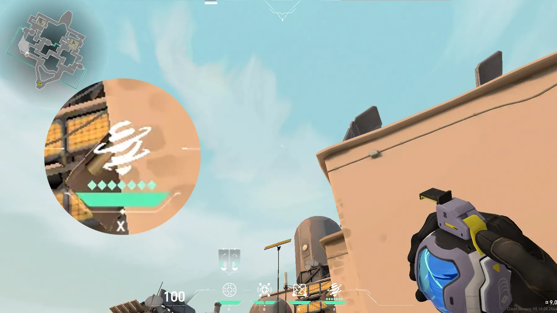 Deadlock GravNet on Bind Attack Site B — step 2 of 3: Aim — line up the shot