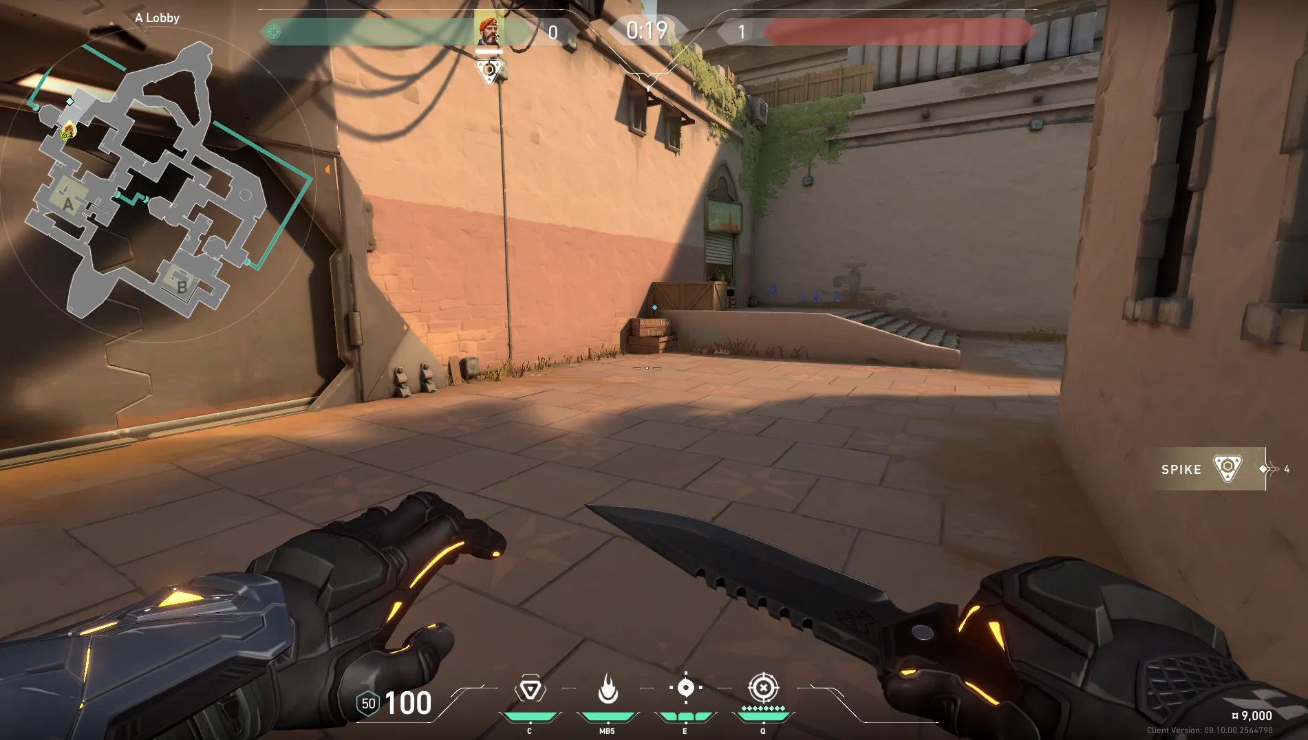 Brimstone Incendiary on Bind Attack Site A — step 1 of 3: Position — where to stand